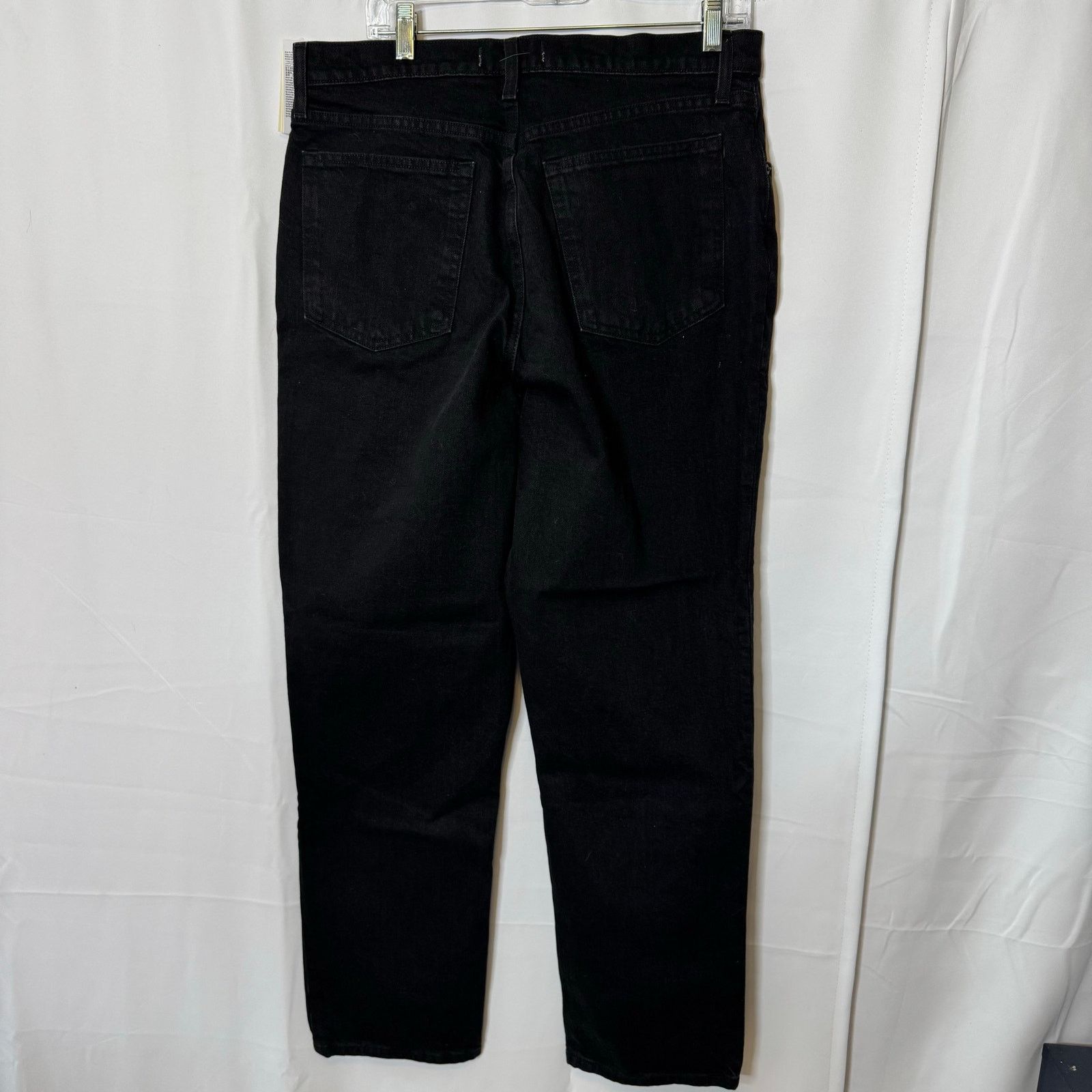 Abercrombie & Fitch A&F 90s Straight Ultra High Rise Black Jeans 32 14R NWT Size 32" / US 10 / IT 46 - 3 Thumbnail
