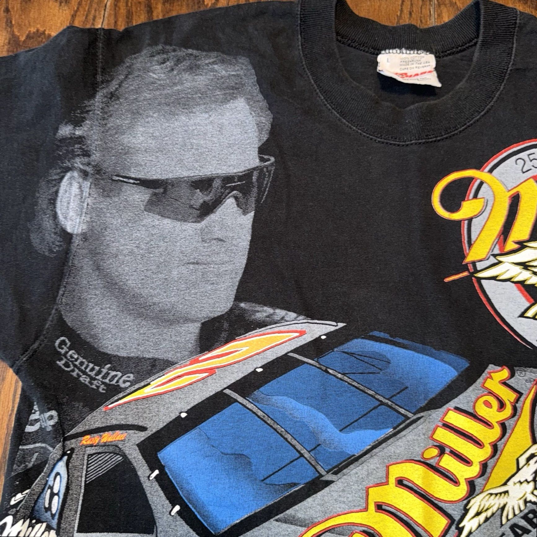 Chase Authentics VINTAGE Chase Authentics Nascar T-Shirt Mens Large AOP We Race For Beer 25 Yrs Rusty Wallace Black Size L Size US L / EU 52-54 / 3 - 3 Thumbnail