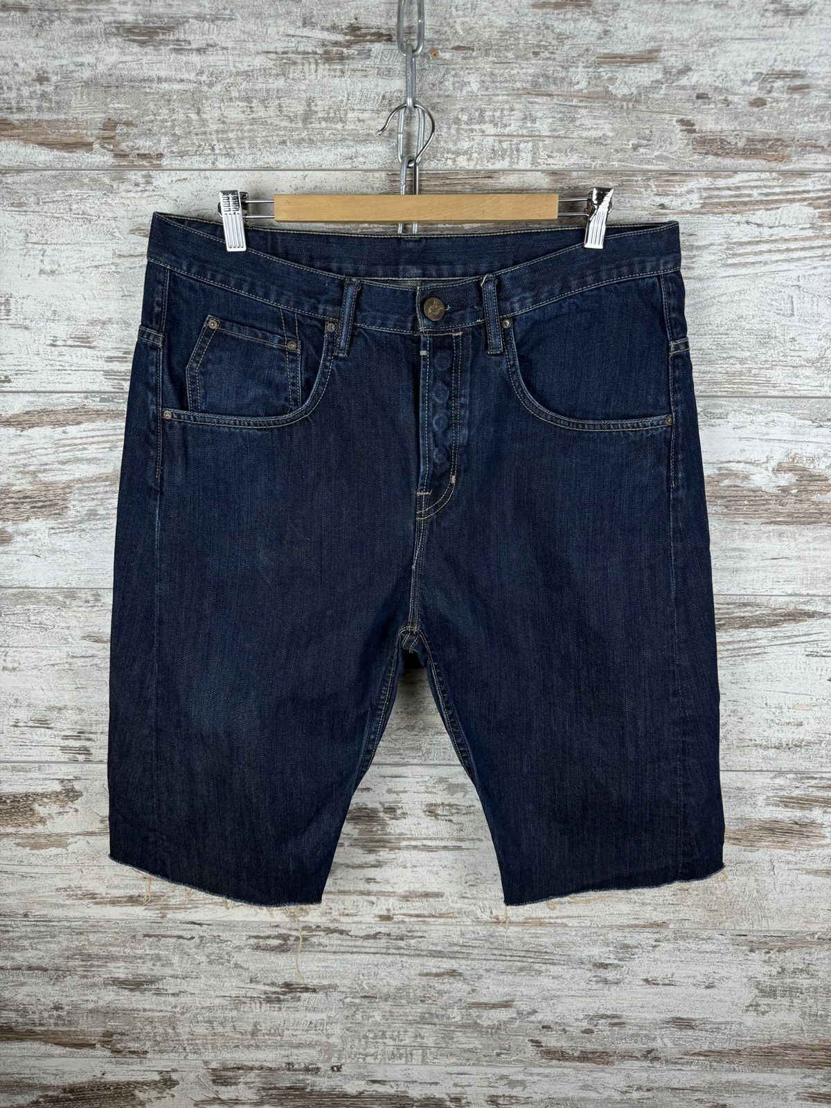 Allsaints × Japanese Brand × Vintage Mens Vintage AllSaints ES Runner denim shorts jeans luxury Size US 36 / EU 52 - 1 Thumbnail