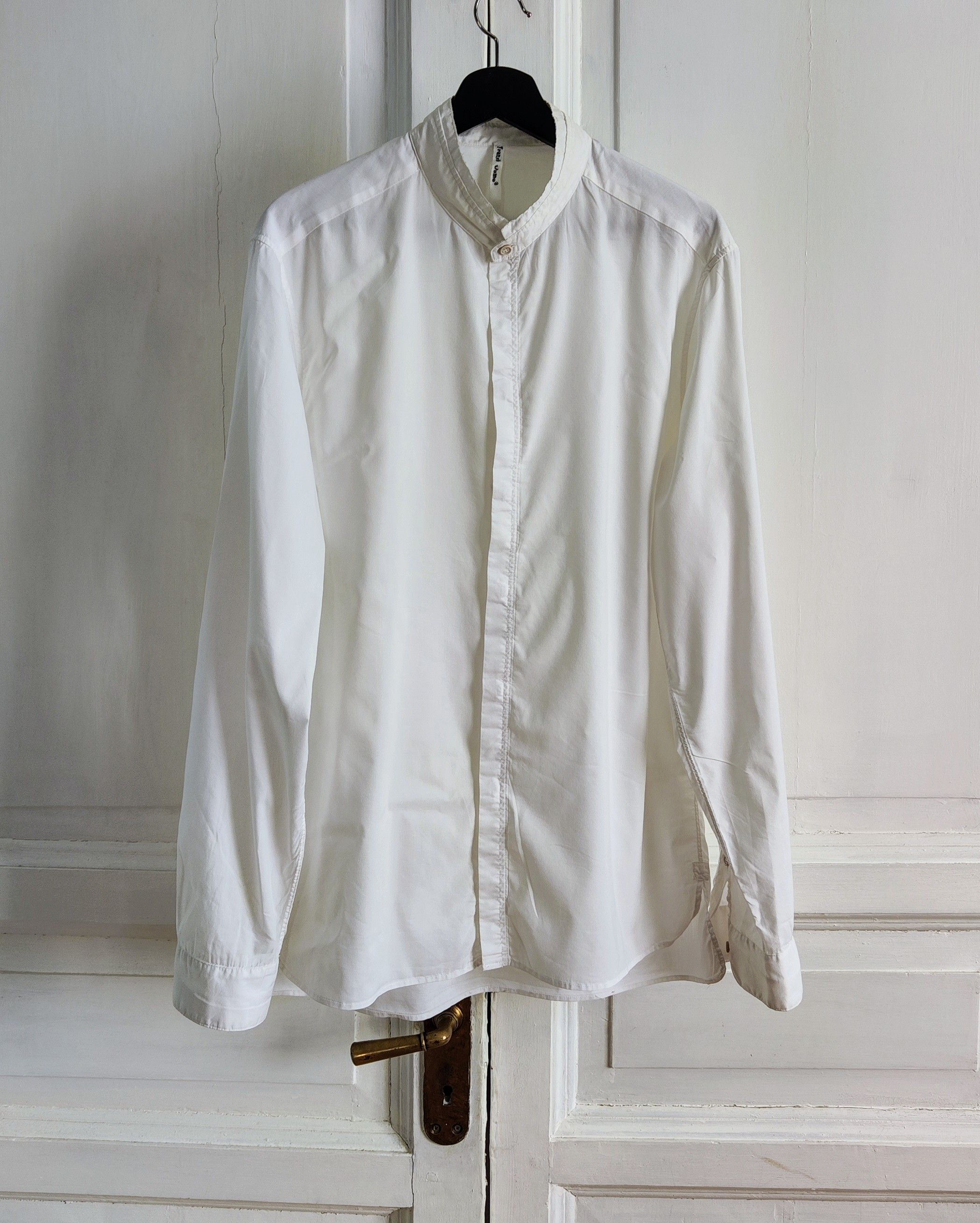 Transit Uomo Stand-up collar shirt.Like Yohji Yamamoto or Elena Dawson Size US XL / EU 56 / 4 - 4 Thumbnail