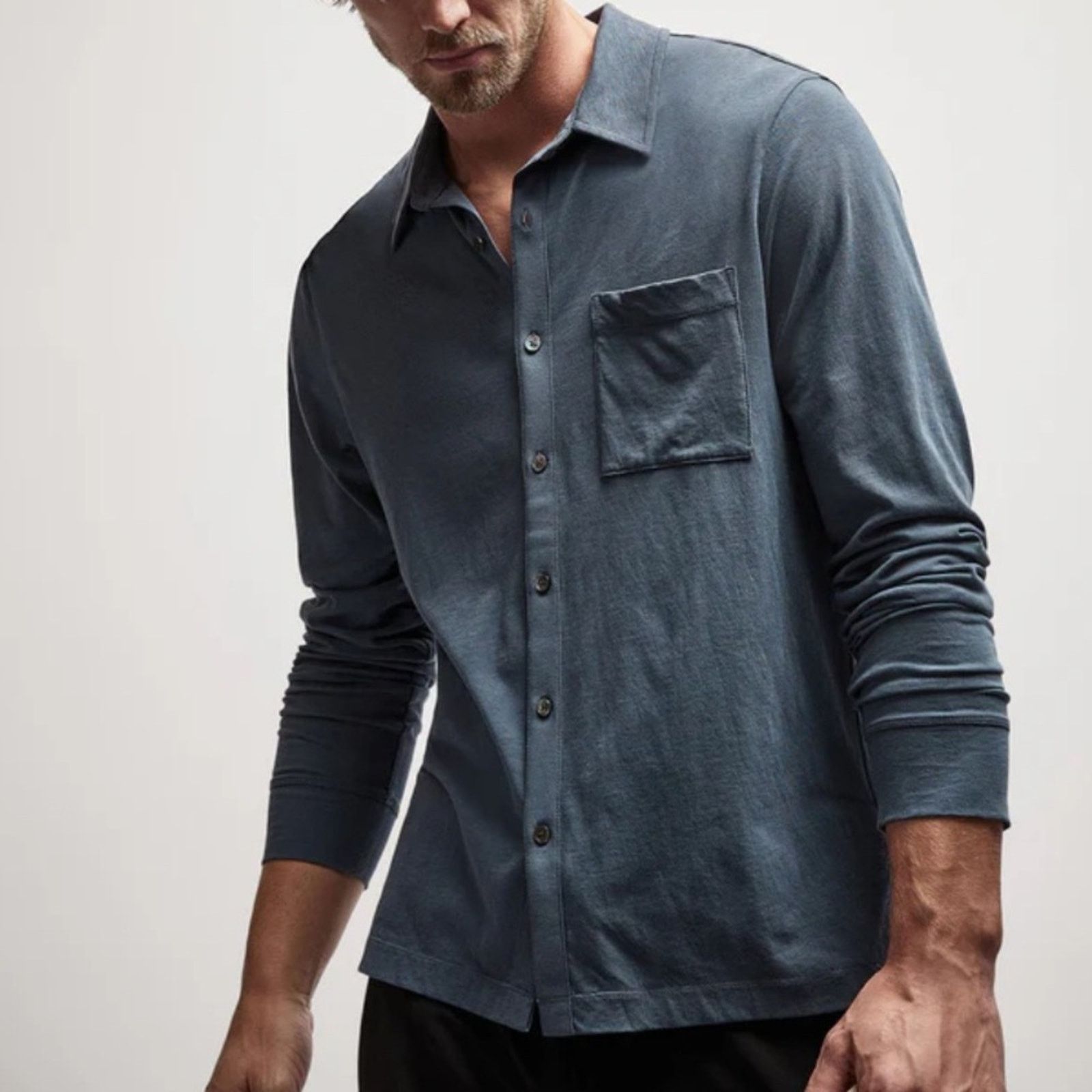 James Perse James Perse Clean Finish Jersey Shirt in Gray Size 4 (XL) Size US XL / EU 56 / 4 - 3 Thumbnail