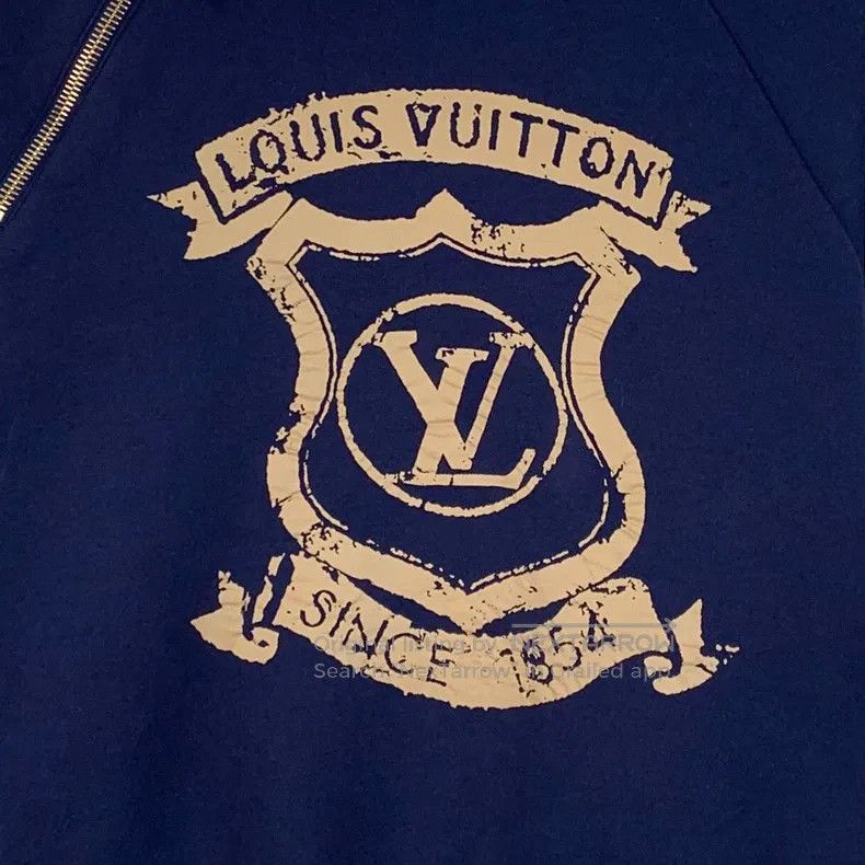Louis Vuitton Louis Vuitton 22 navy zip logo print cotton crew neck long Size US S / EU 44-46 / 1 - 4 Thumbnail