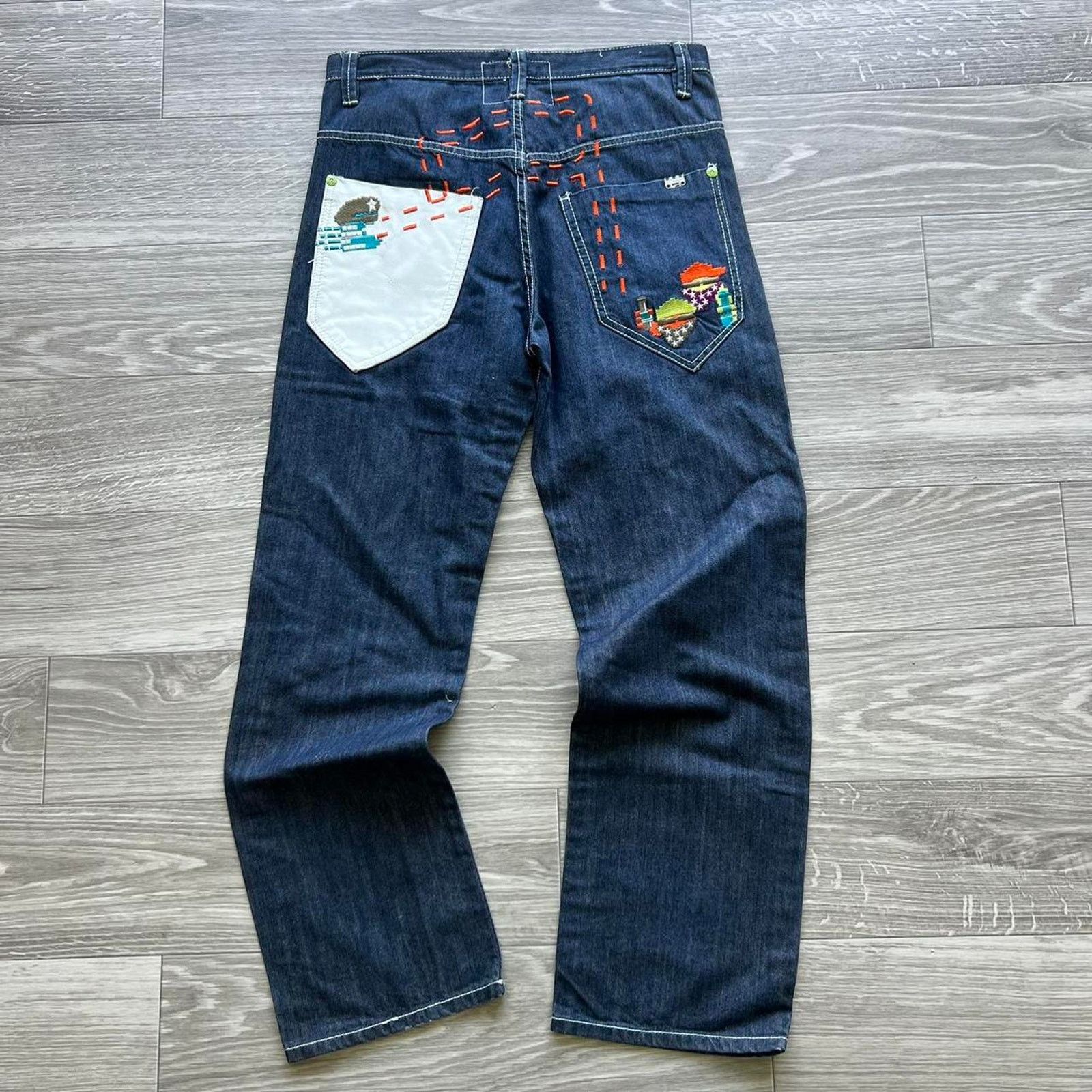 Other Crazy vintage y2k baggy embroidered Hip Hop Grunge Skater Size US 35 - 1 Thumbnail