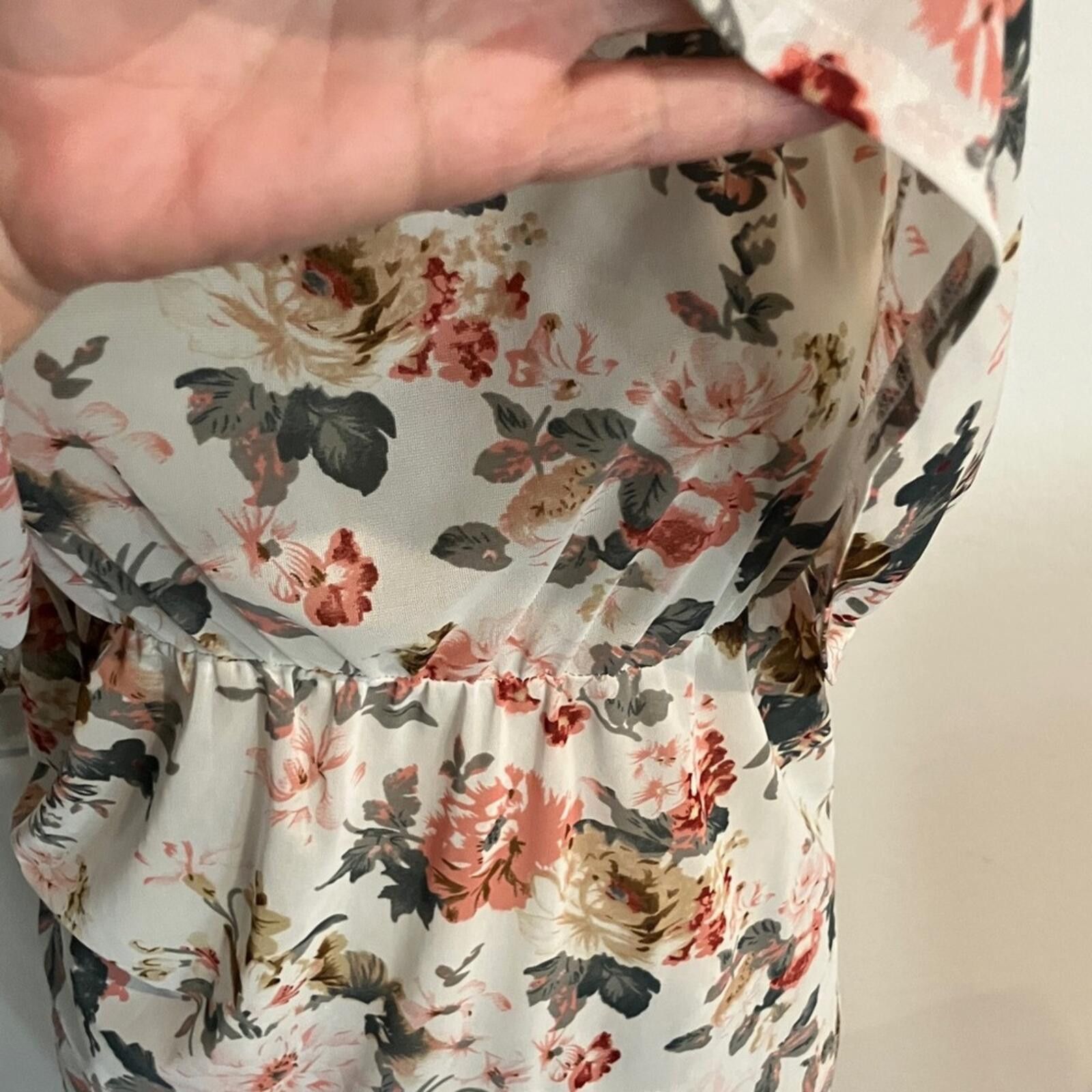 Other PRE LOVE Siren Lily Floral Off-Shoulder Blouse Size L / US 10 / IT 46 - 3 Thumbnail