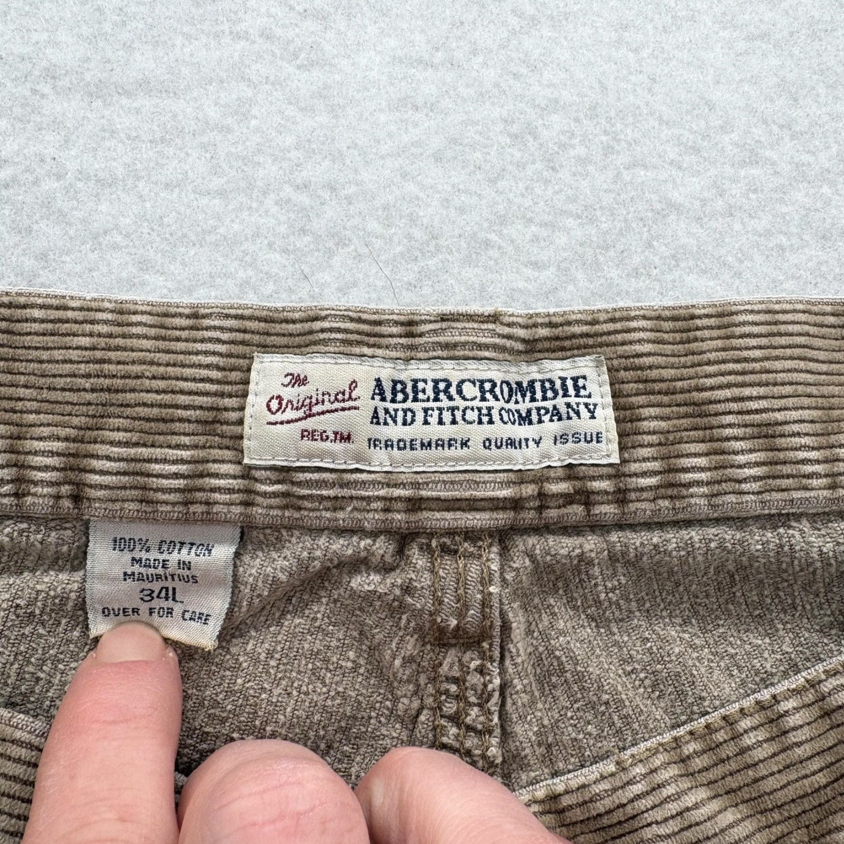 Abercrombie & Fitch VINTAGE Abercrombie & Fitch Carpenter Pants Mens 34x32 Brown Corduroy Relaxed 90s Y2K Casual Workwear.png Size US 34 / EU 50 - 5 Thumbnail