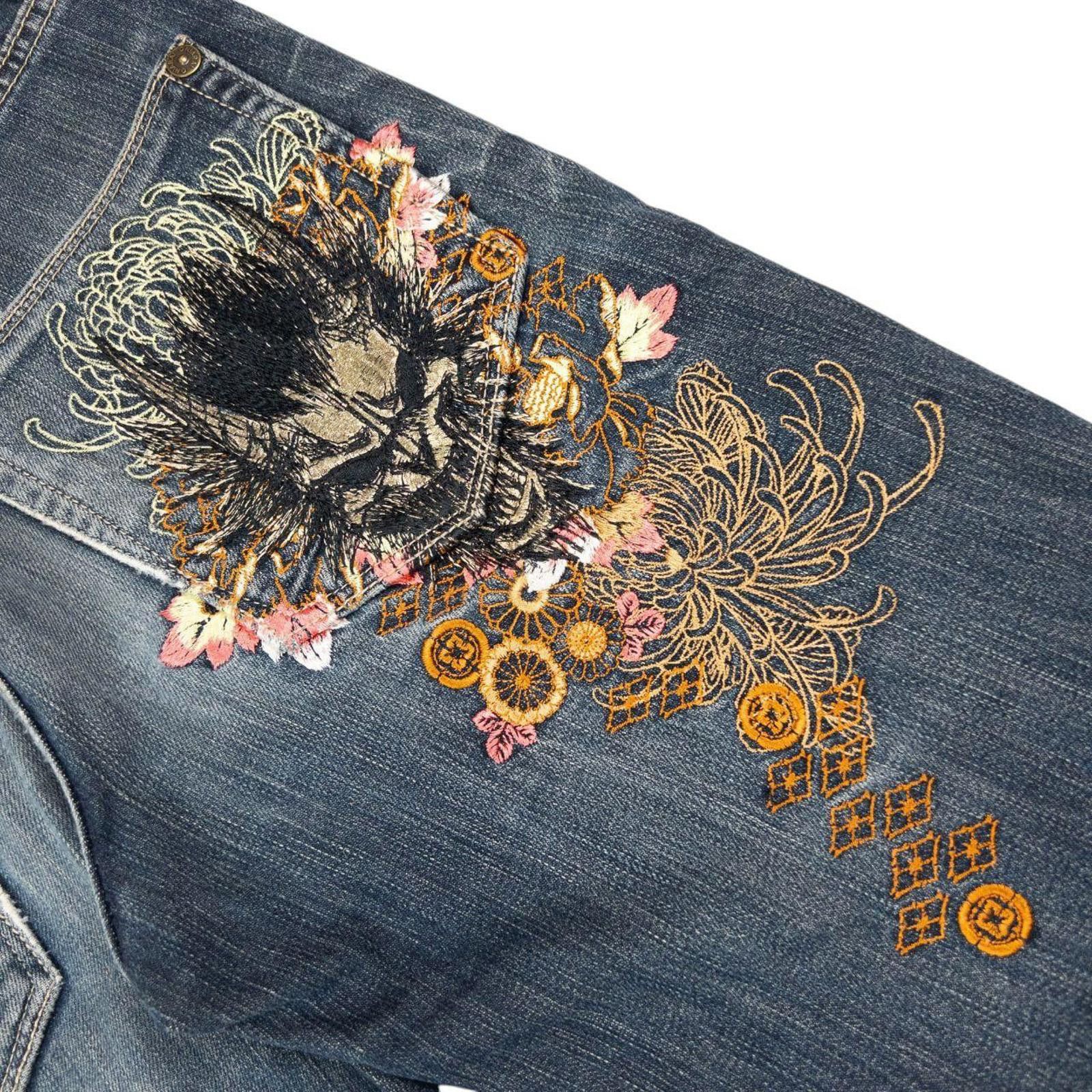 Other Vintage Oniarai Embroidered Demon Japanese Denim Size W32 Size US 32 / EU 48 - 5 Thumbnail