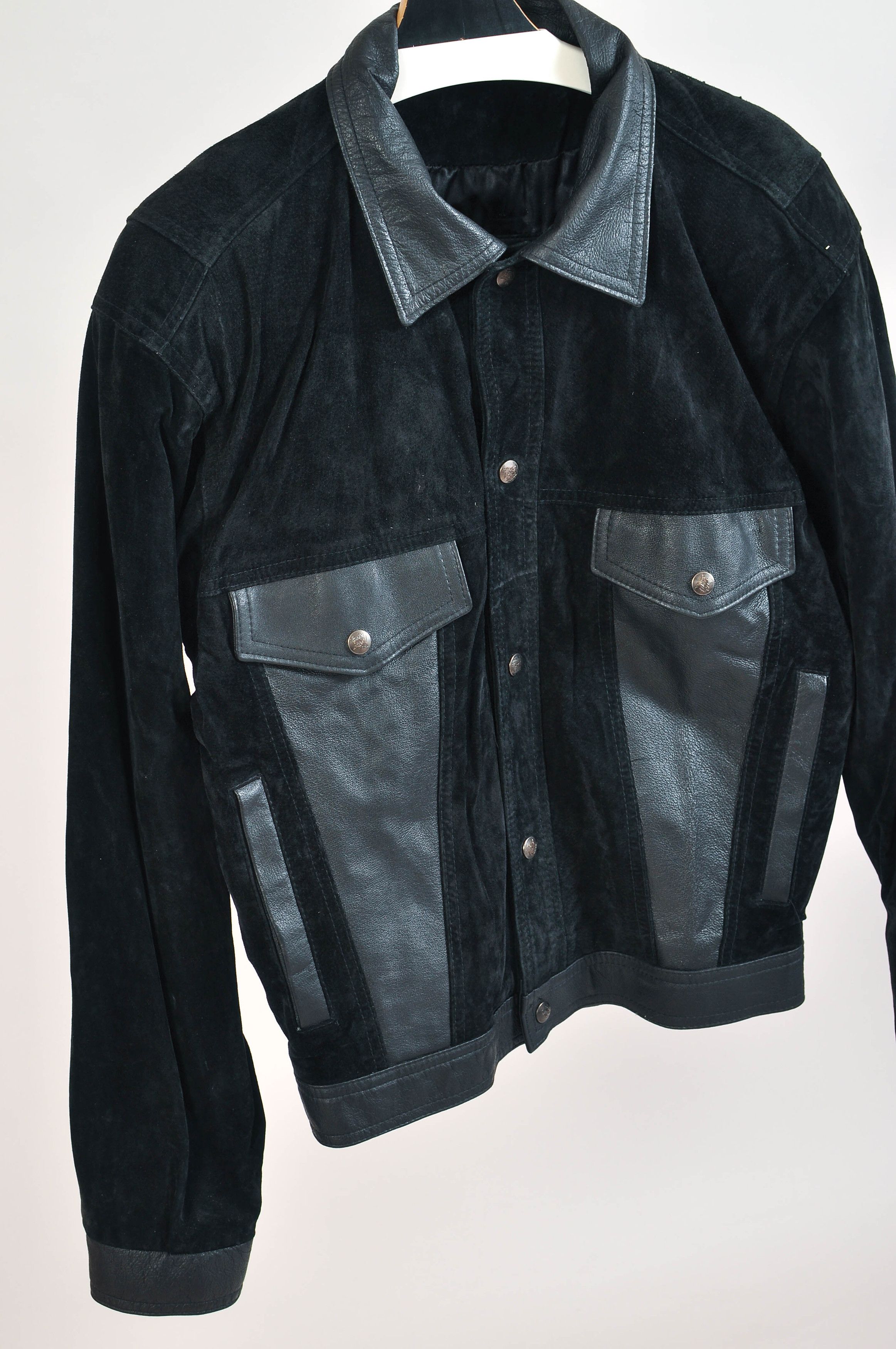 Other Vintage 80s Suede Leather Black Jacket Size US M / EU 48-50 / 2 - 3 Thumbnail