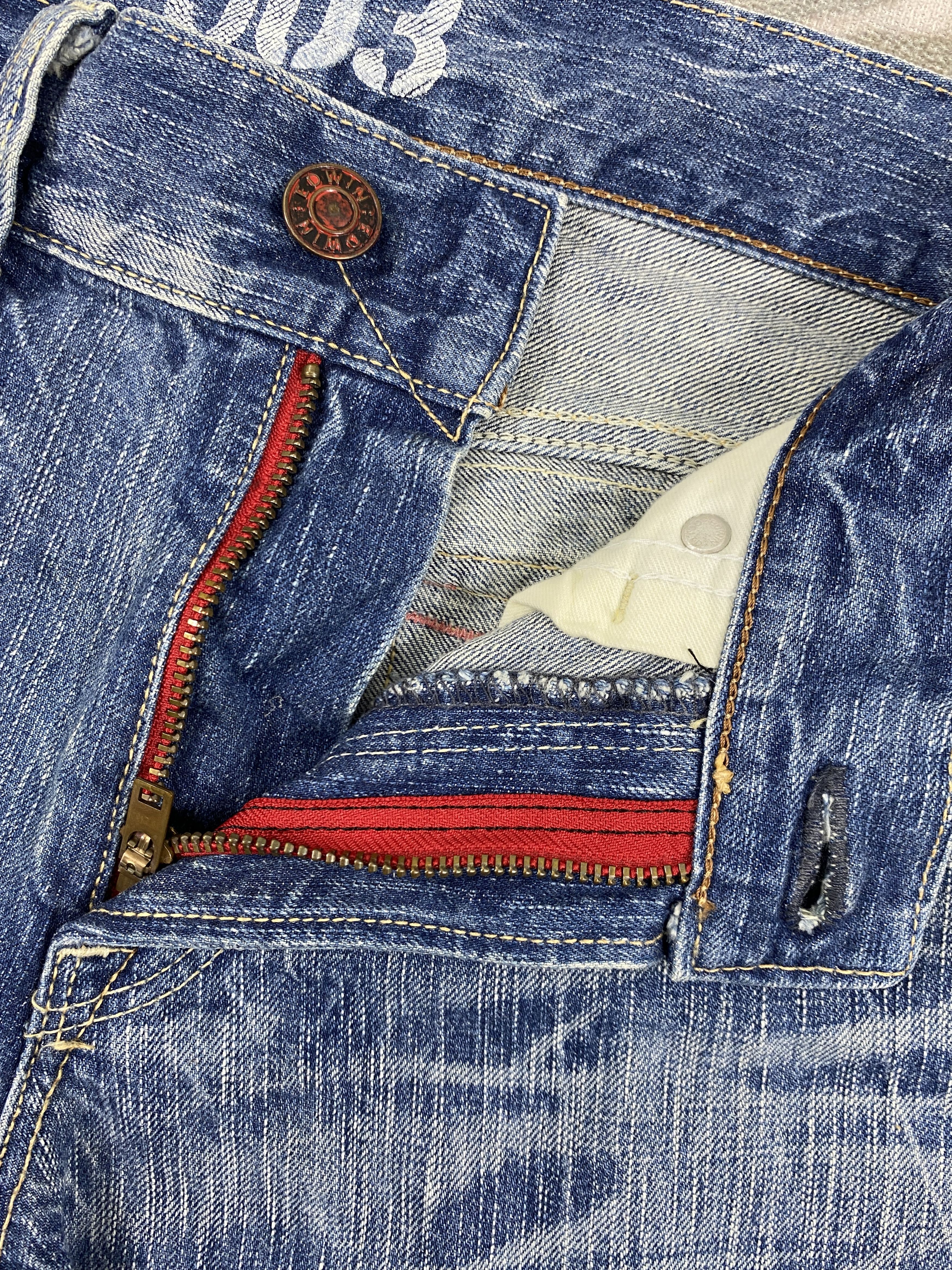 Edwin Mud Wash Vintage Edwin 503 Flare Denim 34x30.5-JN3506 Size US 34 / EU 50 - 6 Thumbnail