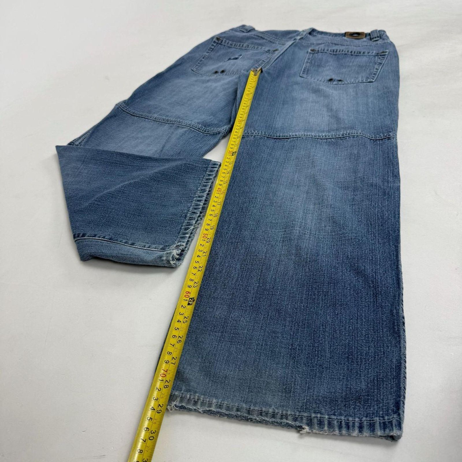 Enyce × Japanese Brand × Vintage Vintage y2k grunge faded archive baggy wide leg skater jeans Size US 32 / EU 48 - 3 Thumbnail