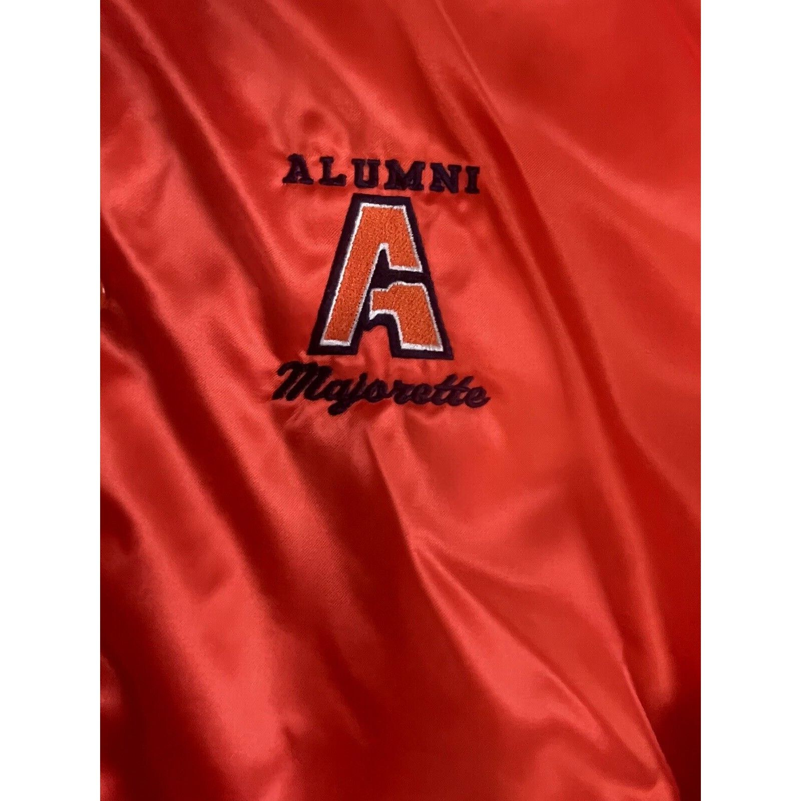 Vintage Vintage Auburn Satin Jacket Orange Alumni Majorette M/L Size US M / EU 48-50 / 2 - 2 Thumbnail
