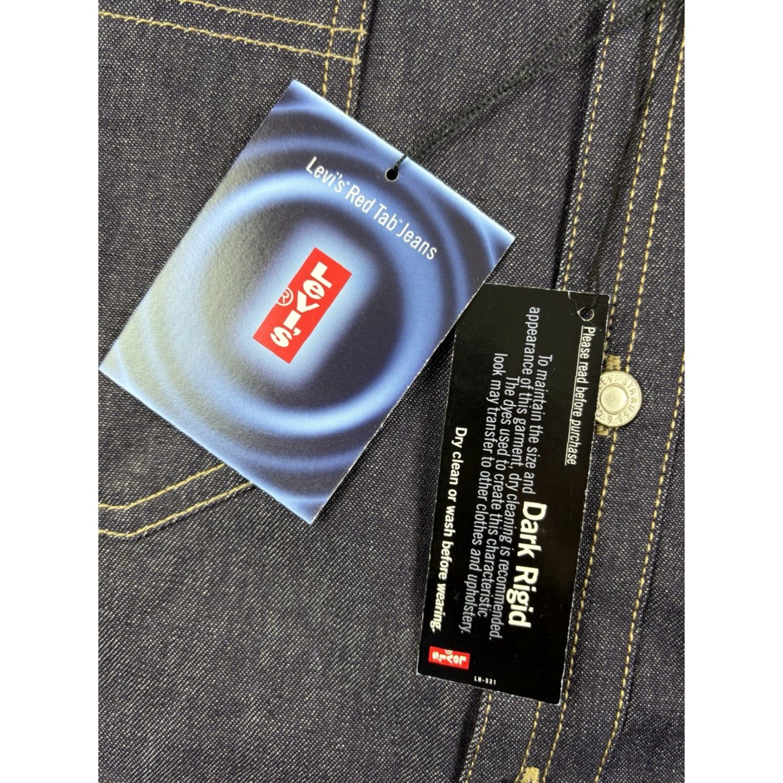 Levi's VINTAGE Levi's Red Tab Shirt XL Regular Jeans Denim Button-Up Collar-Down Long Sleeve Metal Pockets Blue Cotton Men Size US XL / EU 56 / 4 - 3 Thumbnail