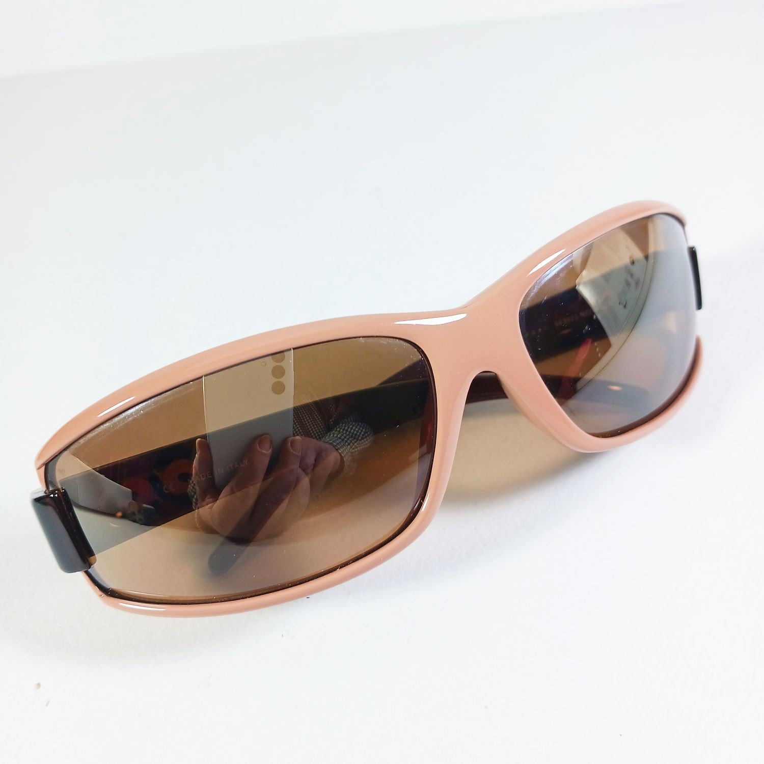Escada Escada Sport SES025 Nude/Brown Wrap Designer Wrap Sunglasses Size ONE SIZE - 4 Thumbnail