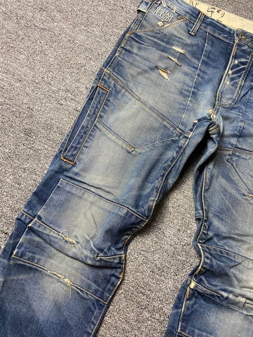 G-Star Vintage G-Star Raw Denim Distressed Jeans (135) Size US 33 - 12 Thumbnail