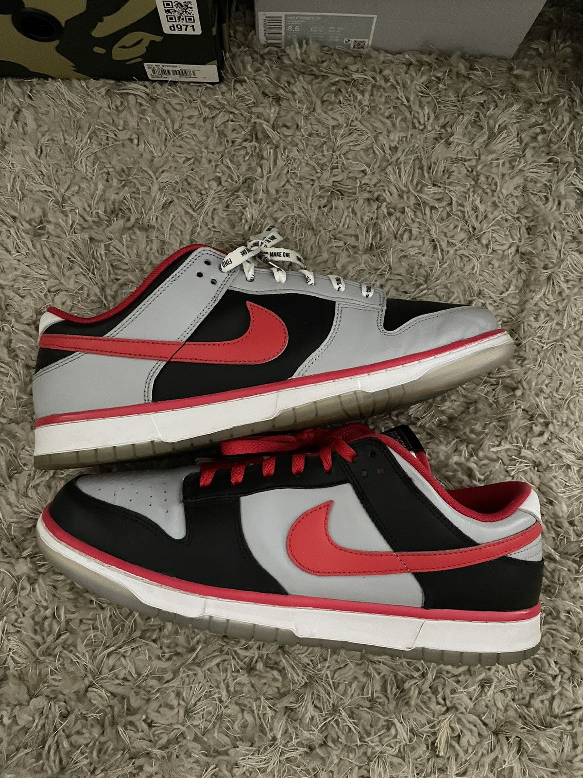 Nike Nike Dunk Low x Clark Atlanta University Panthers Size US 12.5 / EU 45-46 - 2 Thumbnail