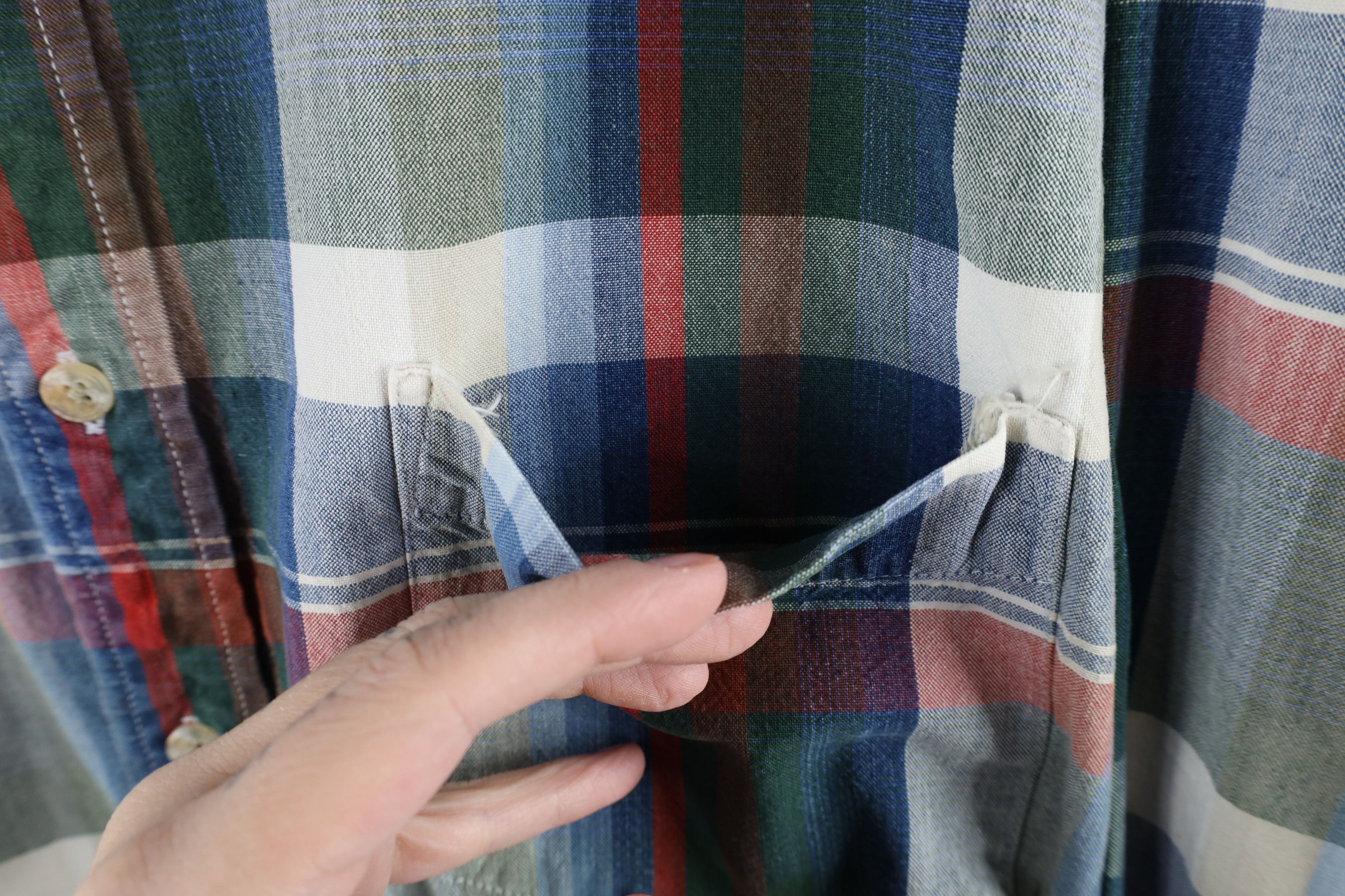 Vintage Vintage 90s Streetwear Heavyweight Button Shirt Plaid Size US XXL / EU 58 / 5 - 5 Thumbnail