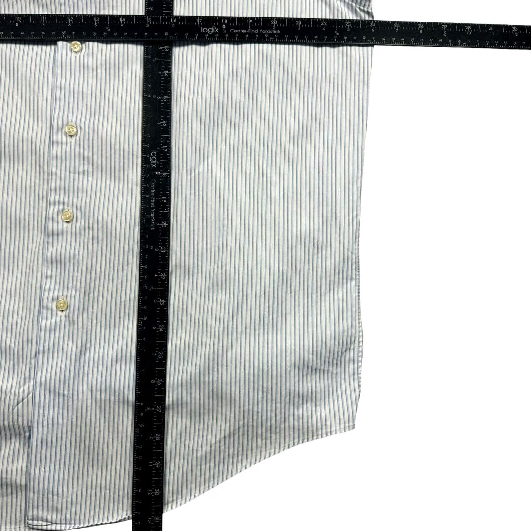 Brooks Brothers Brooks Brothers Vintage 90s Pinstripe Blue Button Down Mens Shirt Size US L / EU 52-54 / 3 - 5 Thumbnail