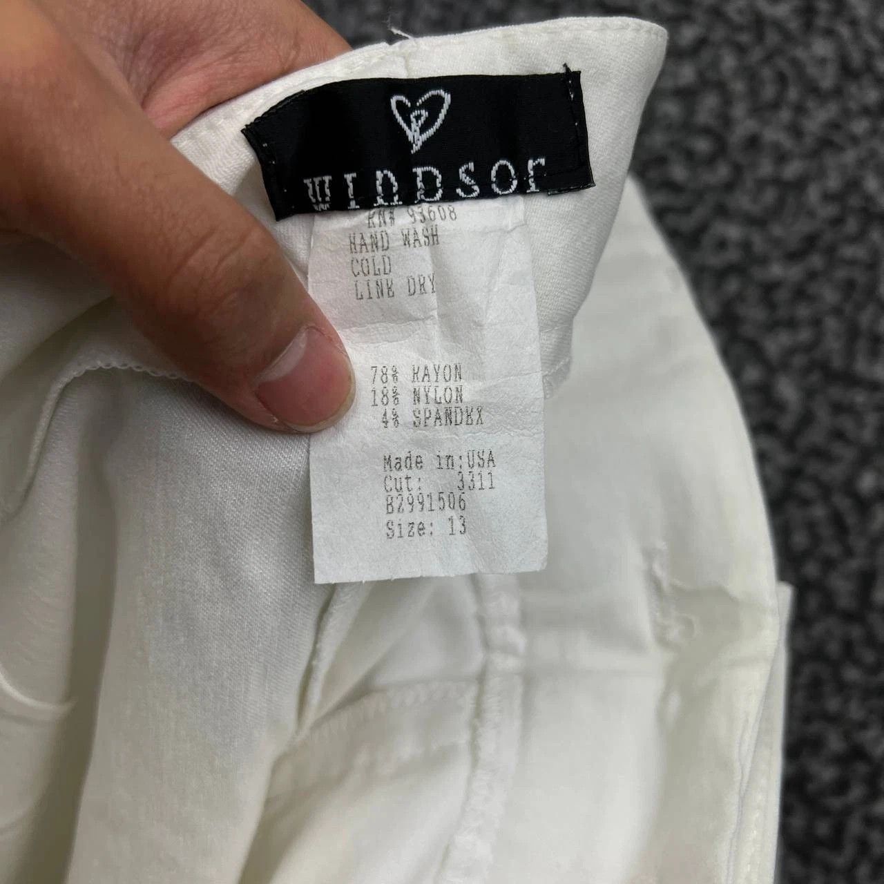 Other Vintage Windsor Trouser Pants Women 13 White Wide Leg 34x24 Size 34" / US 12 / IT 48 - 8 Thumbnail