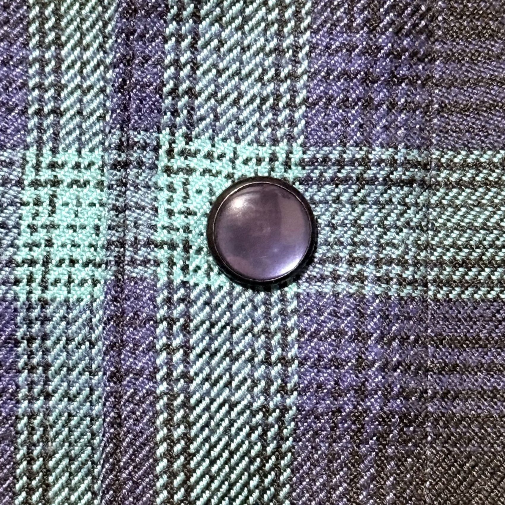 Vintage Dixxon Flannel Borealis Shirt Men Teal Blue Plaid Pearl Snap Long Sleeve XS Size US XS / EU 42 / 0 - 4 Thumbnail