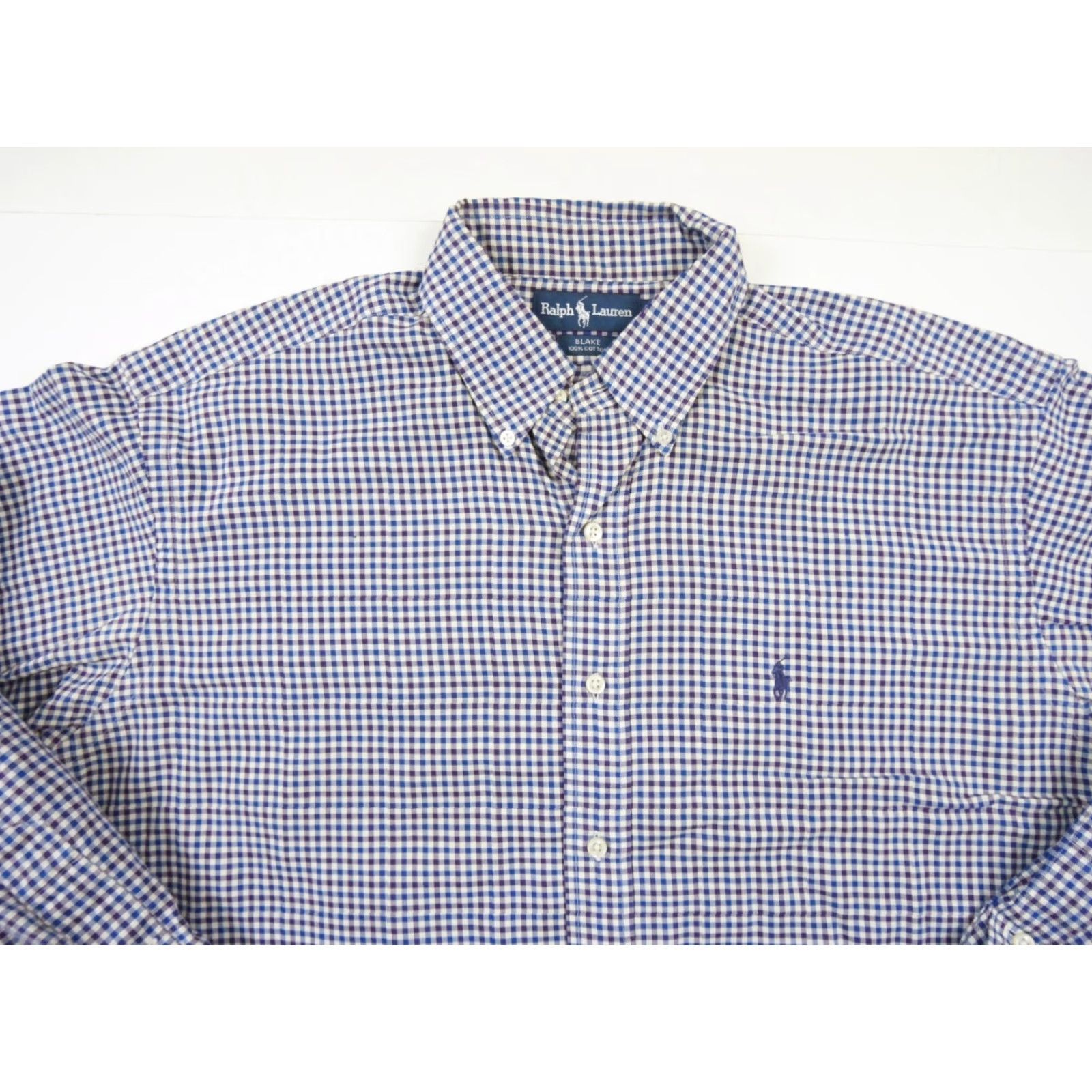 Ralph Lauren VINTAGE Ralph Lauren Men's Button-Down Shirt Large Check Oxford Casual Formal Fall Spring Summer Winter Size US L / EU 52-54 / 3 - 2 Thumbnail
