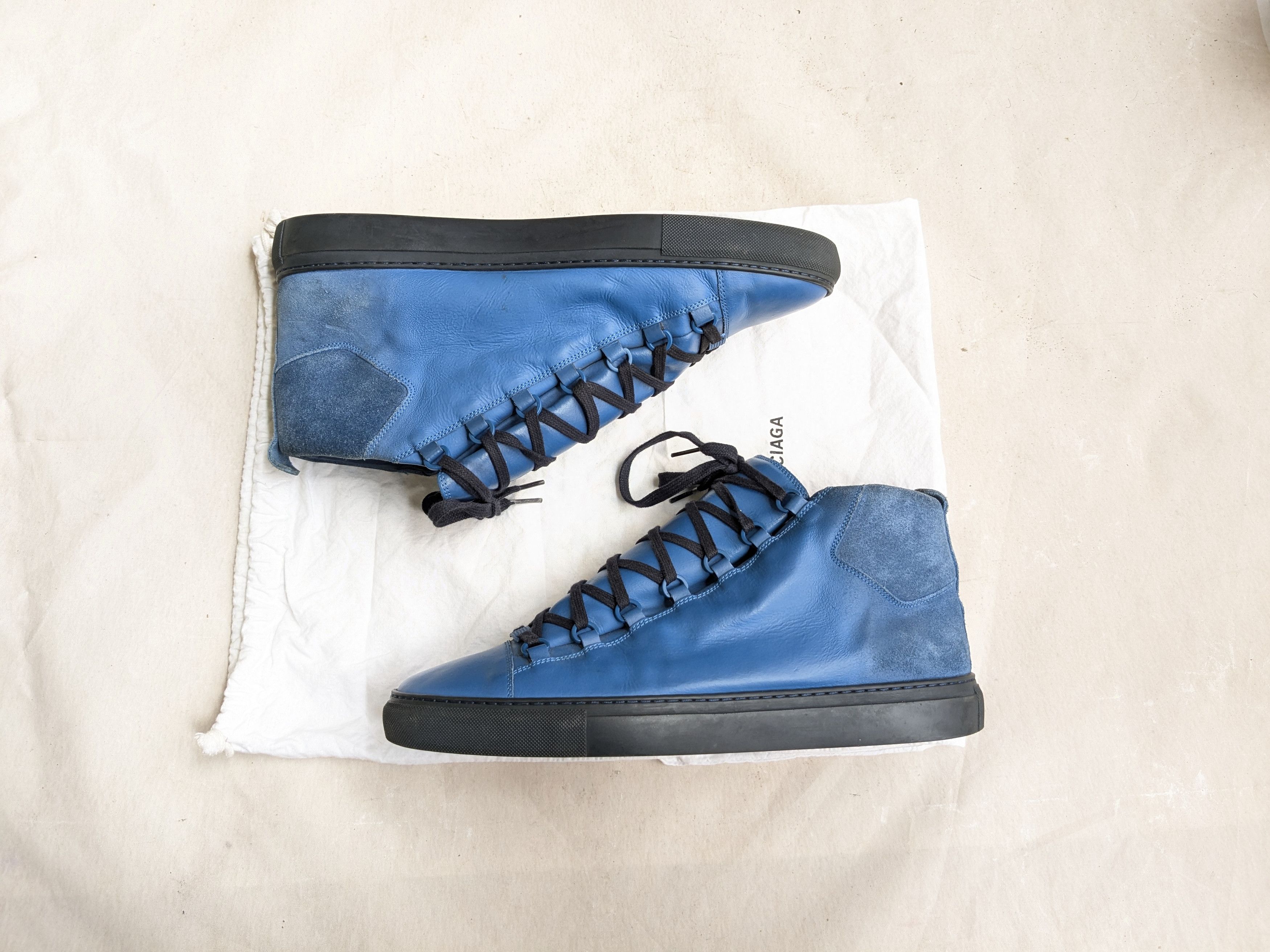 Balenciaga Balenciaga Arena Blue 13 High Tops Suede Size US 13 / EU 46 - 1 Thumbnail
