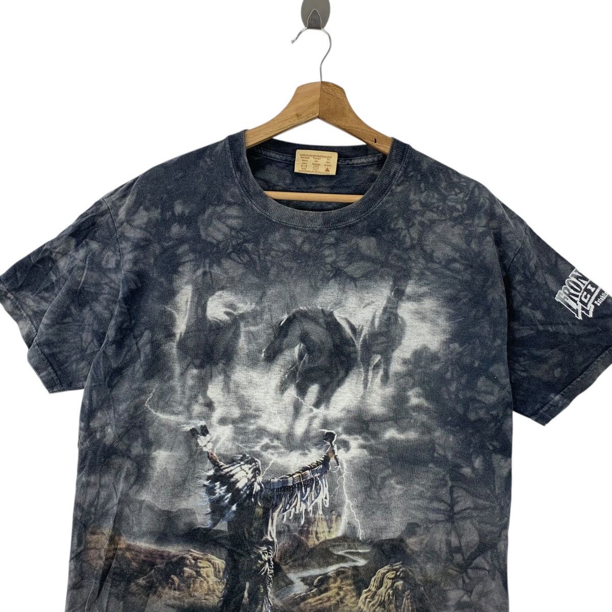 Vintage Vintage AMERICAN THUNDER The Mountain AOP Tee Shirt Top Size US M / EU 48-50 / 2 - 2 Thumbnail