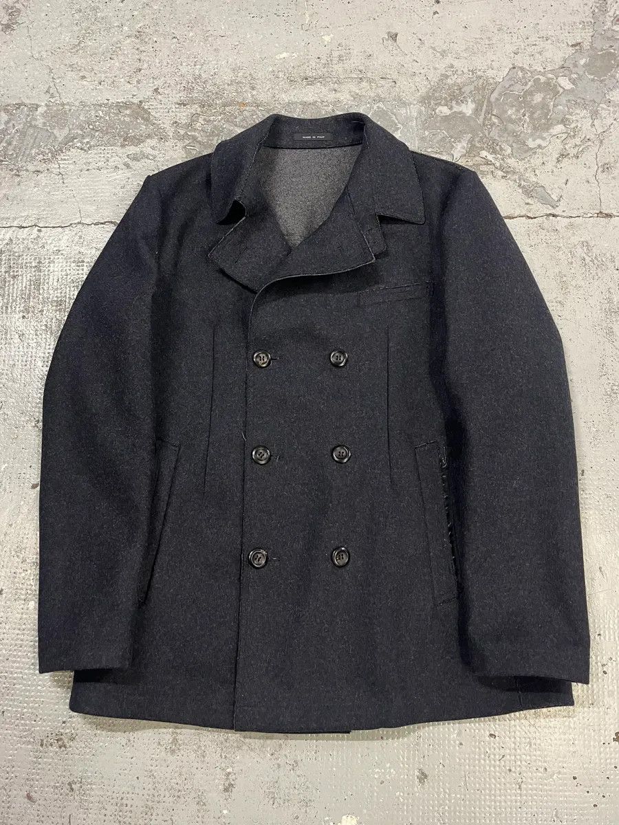 Emporio Armani AW2011 Emporio Armani Wool Navy Caban Jacket Size US L / EU 52-54 / 3 - 1 Thumbnail