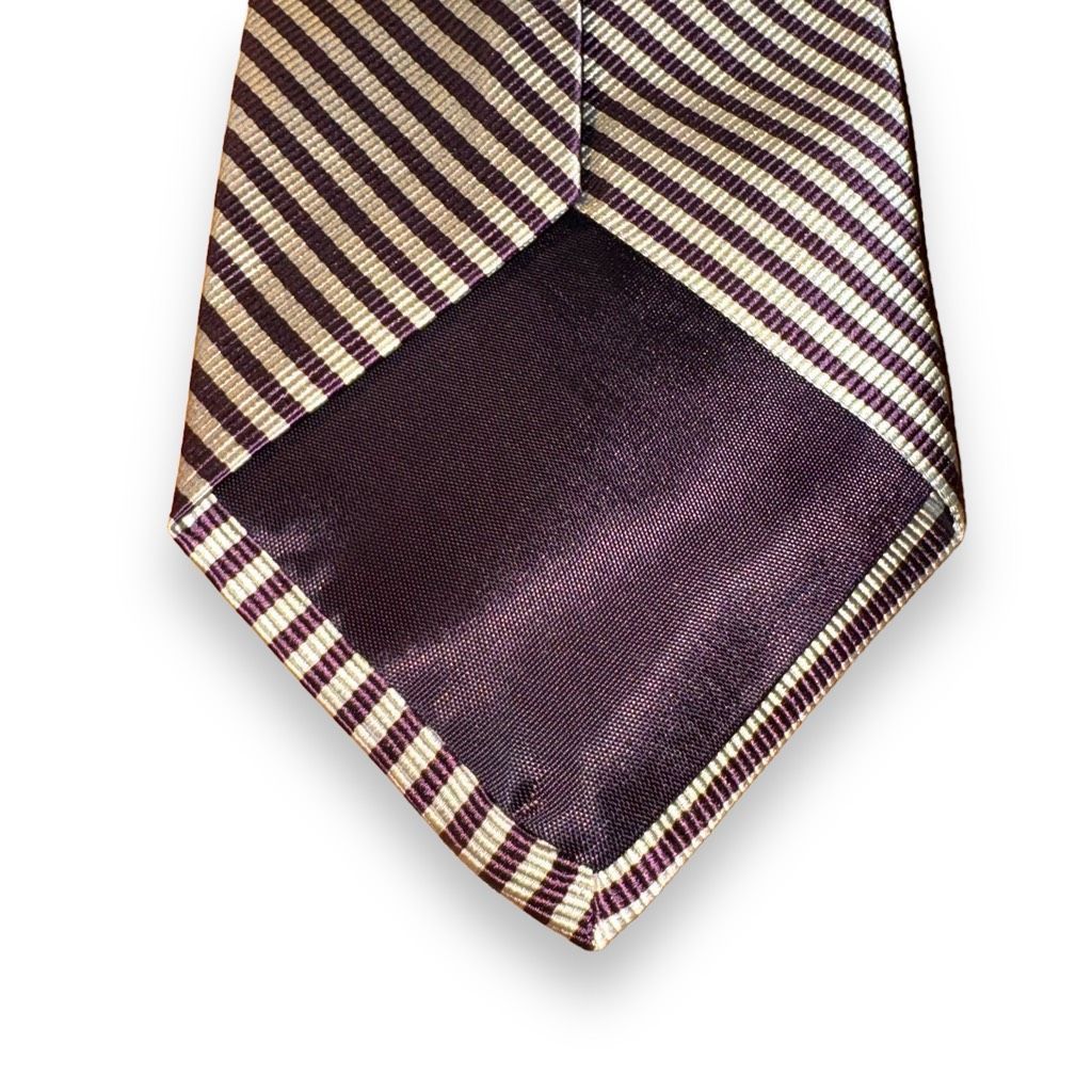 Vintage Keys & Lockwood Purple & Silver Rep Stripe Handmade in USA N Size ONE SIZE - 4 Thumbnail