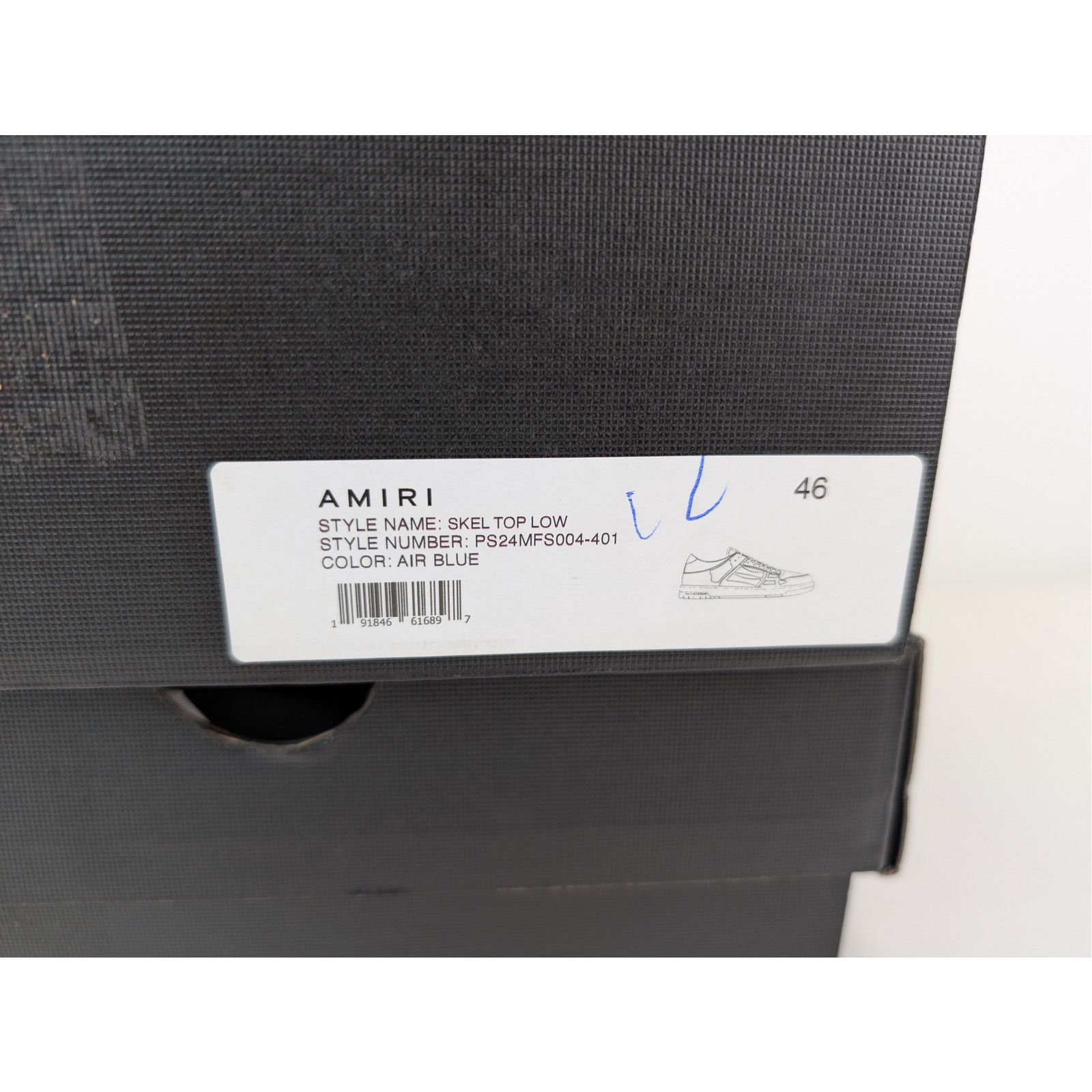 Amiri o1rshd1 Skel Low-Top Sneakers in Air Blue Size US 13 / EU 46 - 23 Thumbnail
