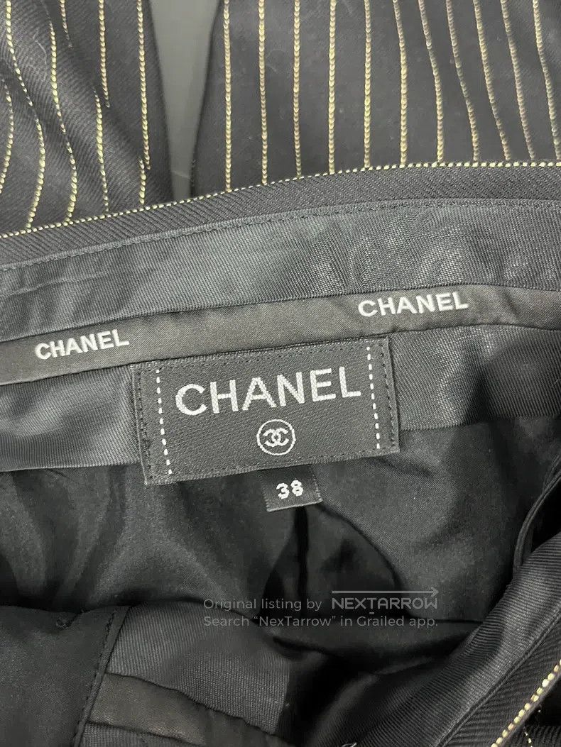 Chanel Chanel Egyptian series black striped trousers Size 25" / US 0 / IT 36 - 4 Thumbnail