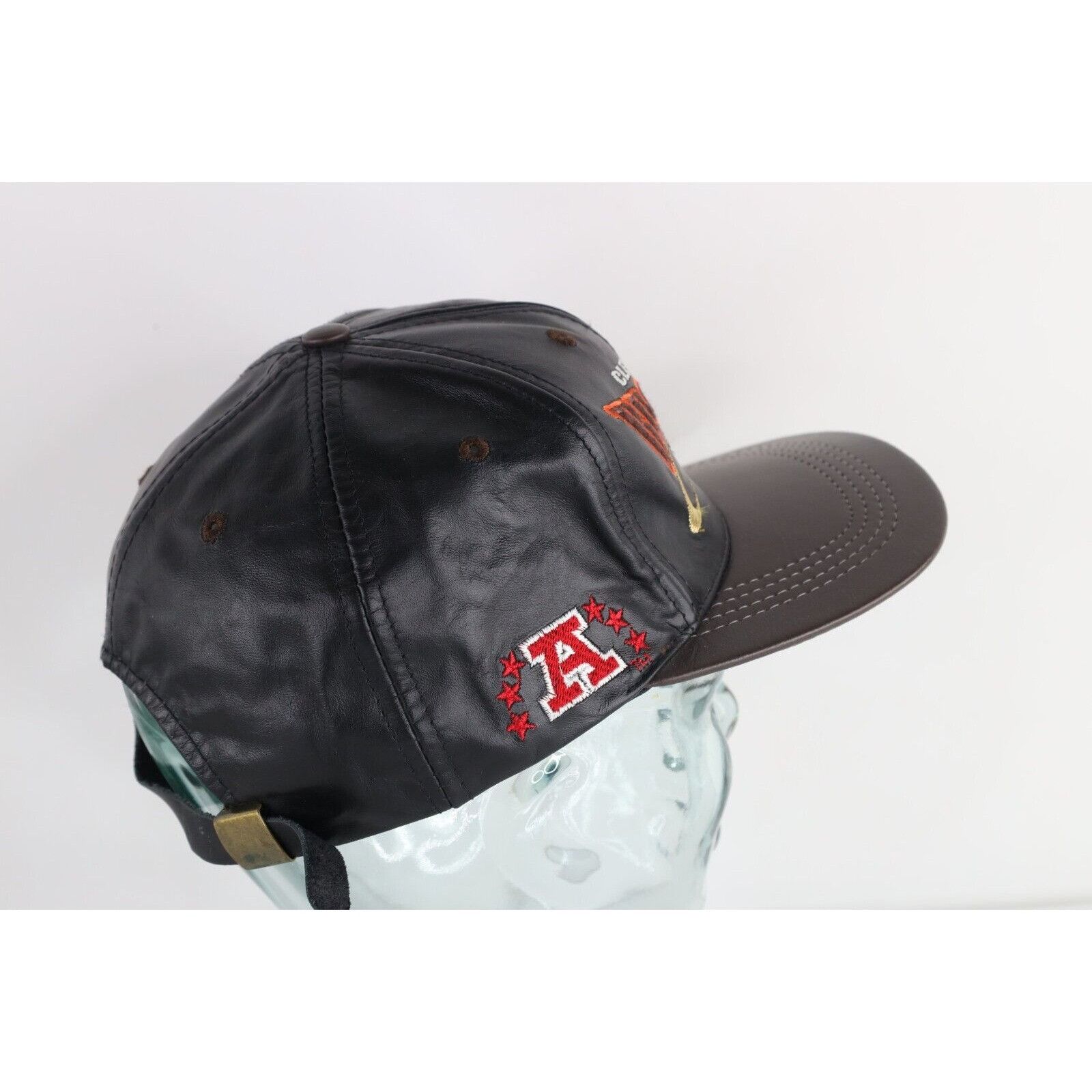 Vintage Vintage 90s Spell Out Cleveland Browns Football Leather Hat Size ONE SIZE - 5 Thumbnail