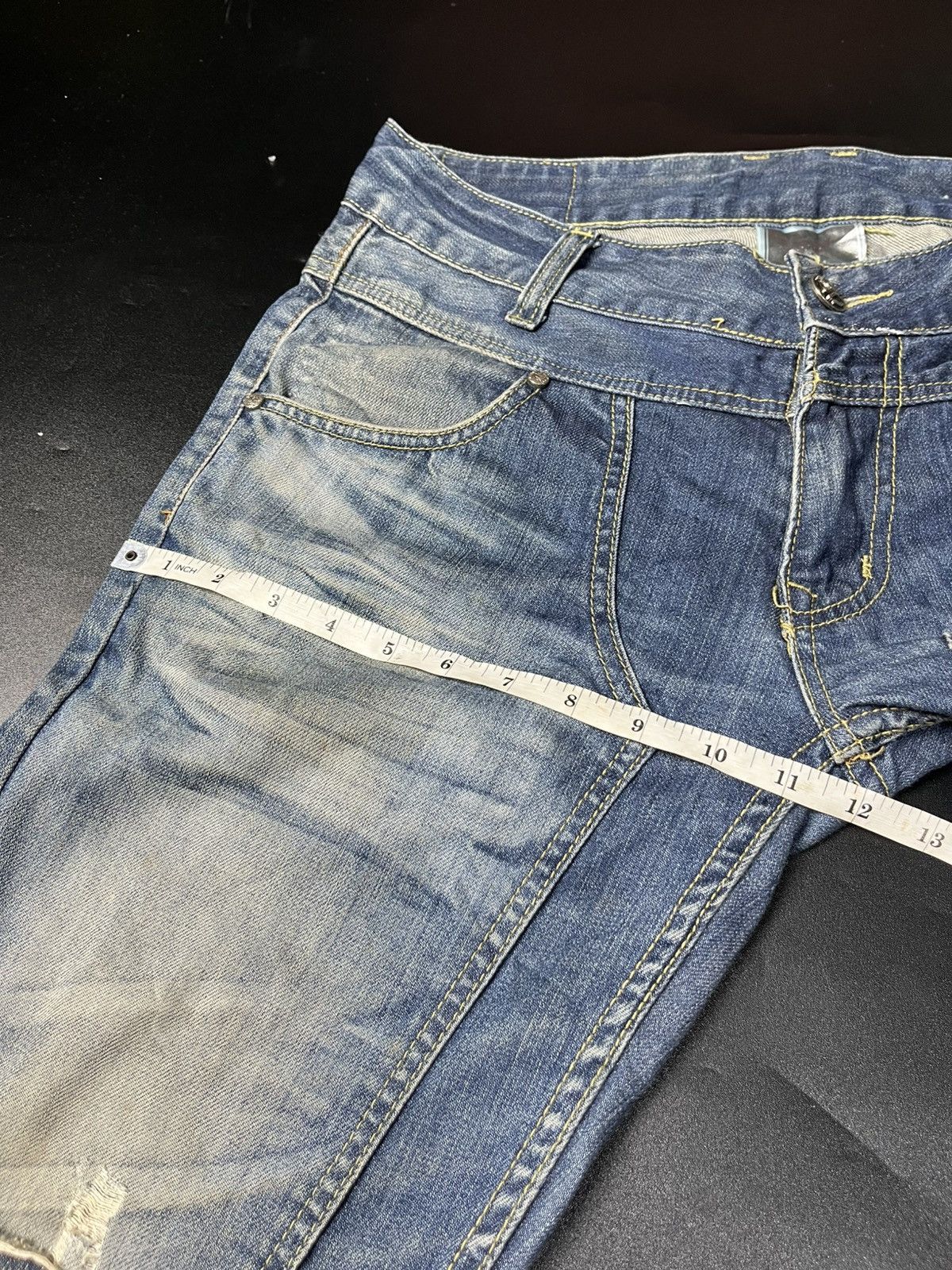 Hysteric Glamour japanese Jesus is love flare double knee jeans fading Size US 32 / EU 48 - 15 Thumbnail