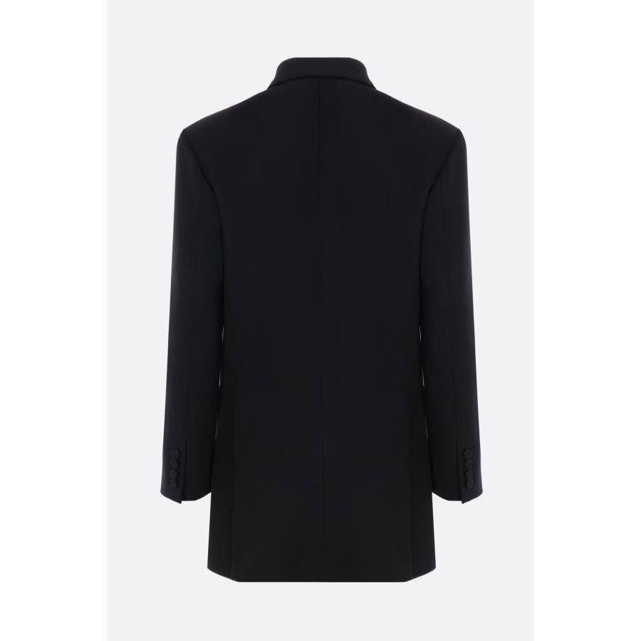 Valentino VALENTINO Grisaille Black Oversized Double-Breasted Jacket N Size XS / US 0-2 / IT 36-38 - 2 Thumbnail