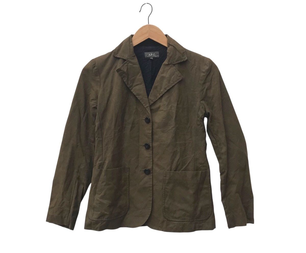 A.P.C. Apc France Wax Blazer Coat Apc Women Wax Jacket Size S / US 4 / IT 40 - 1 Thumbnail