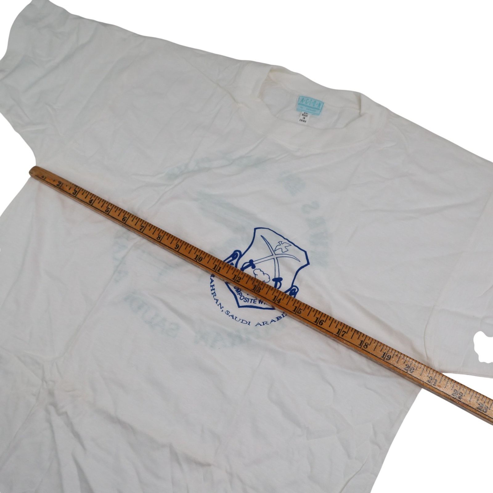 Vintage VTG 90s 4404th Composite Wing Saudi Arabia 100 Mile Club T Size US L / EU 52-54 / 3 - 9 Thumbnail