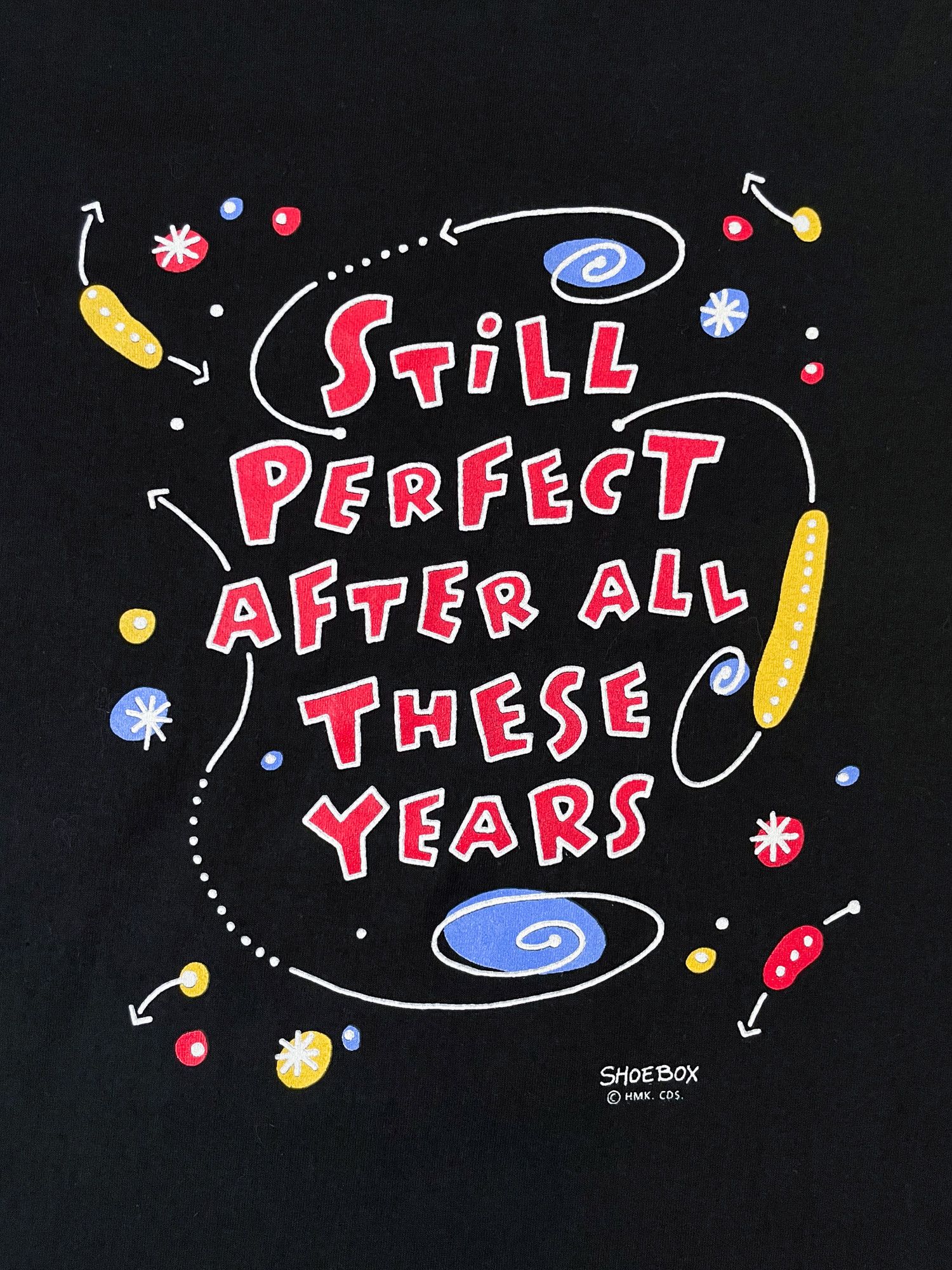Vintage 90s 'Still Perfect After All These Years' Shoebox T-Shirt Size US L / EU 52-54 / 3 - 1 Thumbnail
