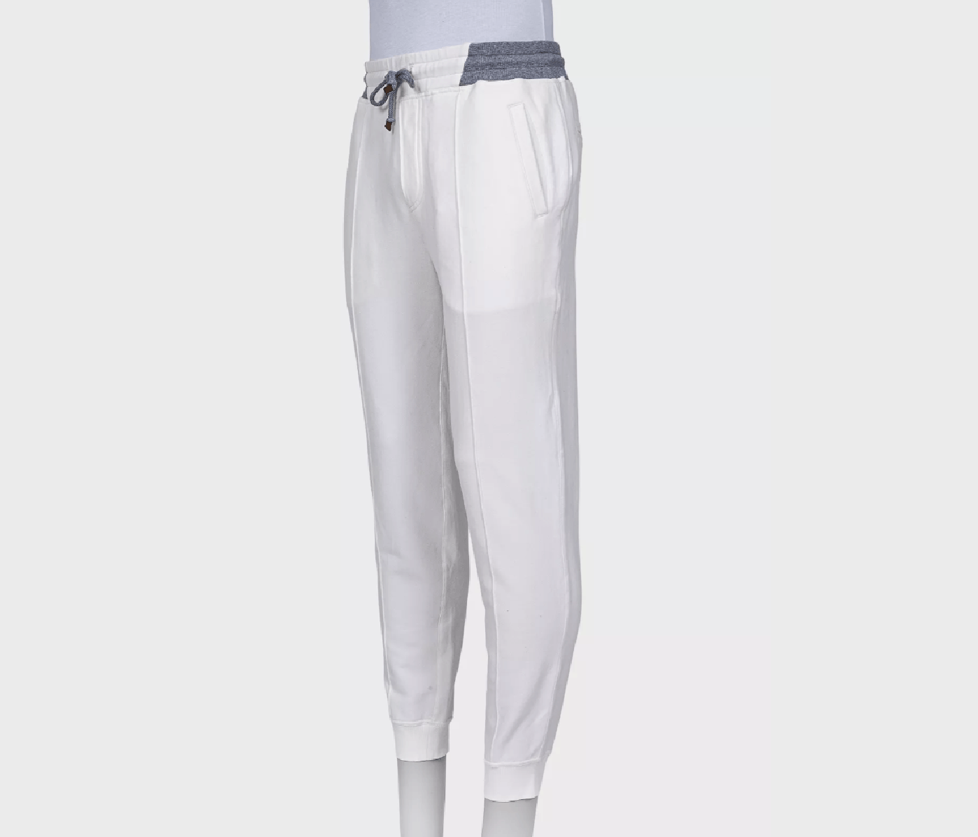 Brunello Cucinelli Brunello Cucinelli men’s white drawstring sweatpants Size US 32 / EU 48 - 2 Thumbnail