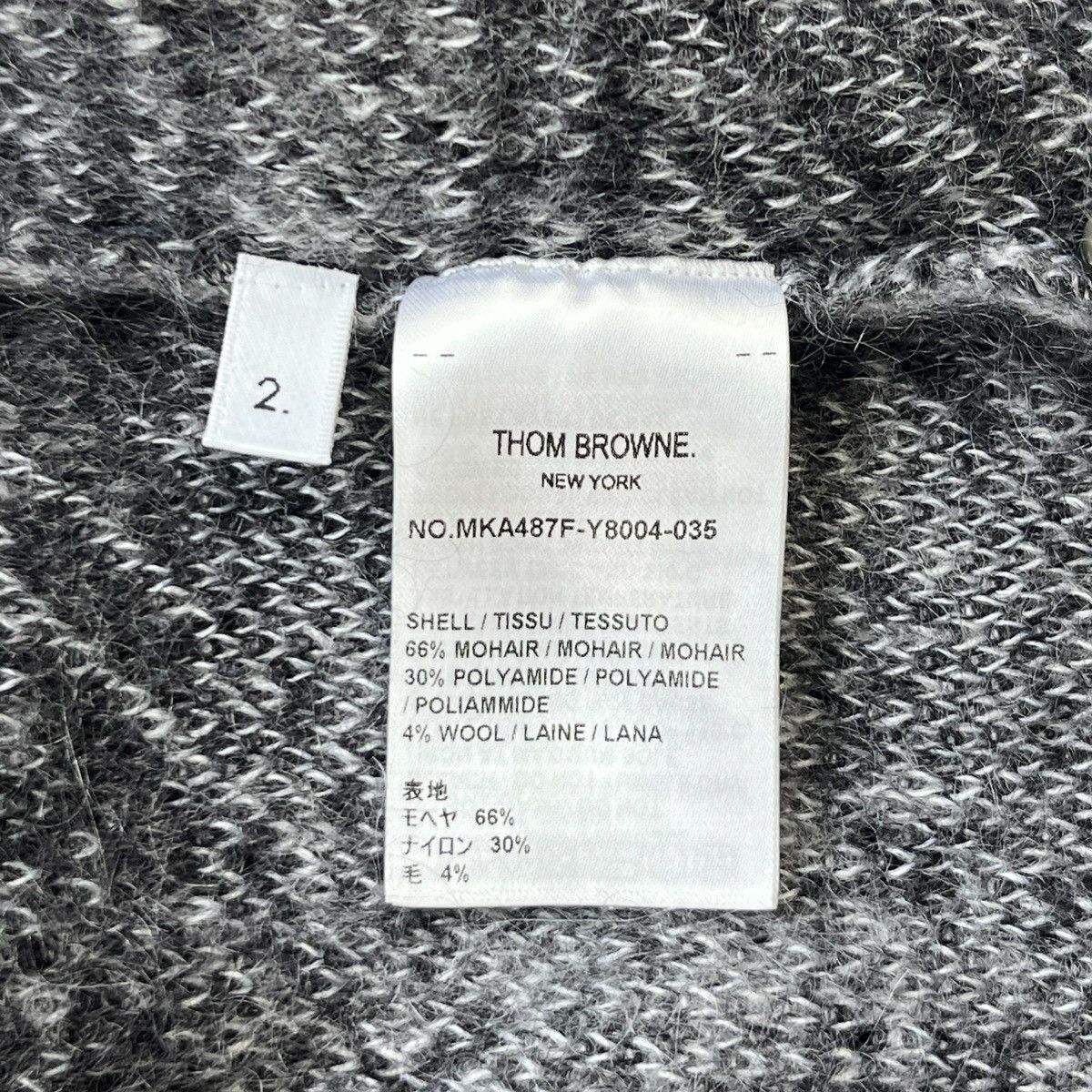 Thom Browne Thom Browne Mohair Check 4-Bar Crewneck Size US M / EU 48-50 / 2 - 4 Thumbnail