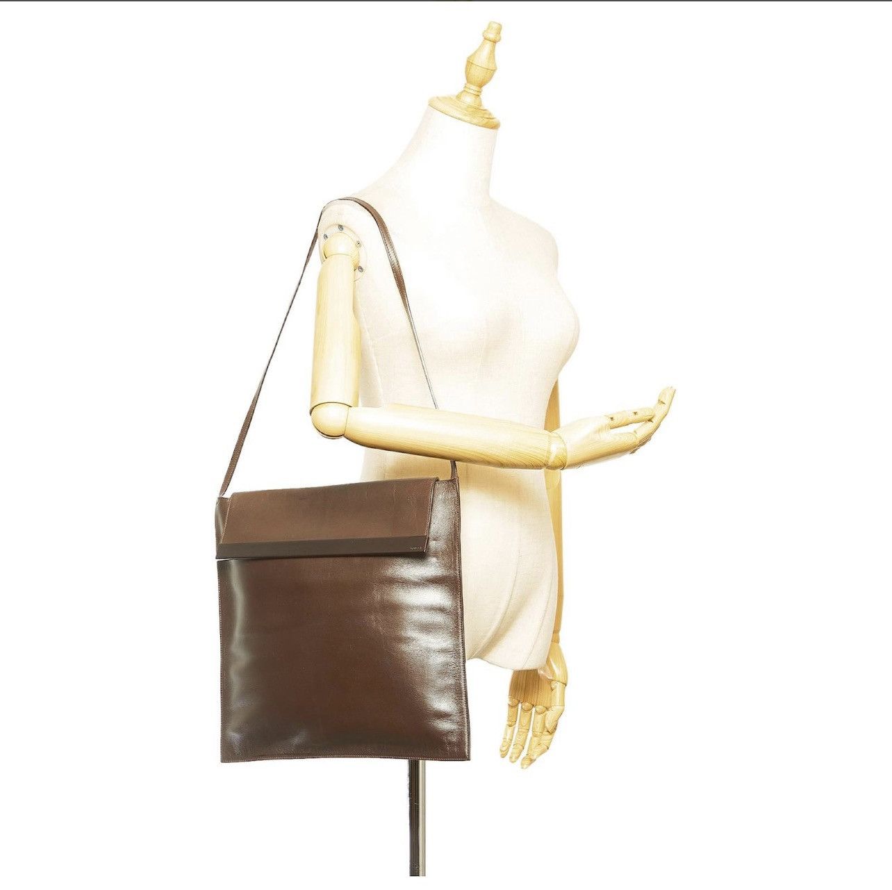 Gucci Gucci - Tom Ford - Brown Leather Shoulder Bag Size ONE SIZE - 4 Thumbnail