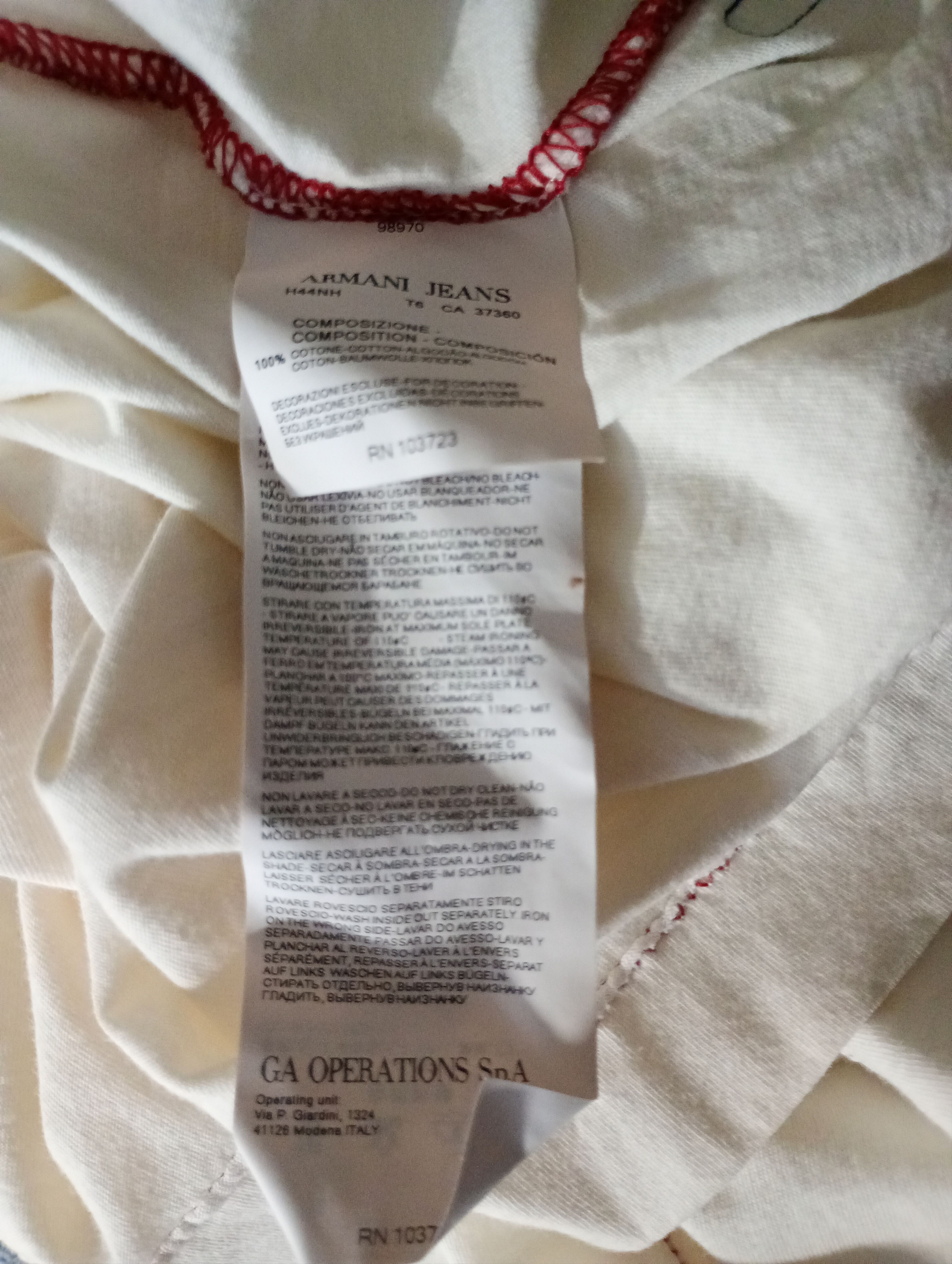 Armani × Designer × Giorgio Armani Armani Jeans T-Shirt Size US XXL / EU 58 / 5 - 11 Thumbnail