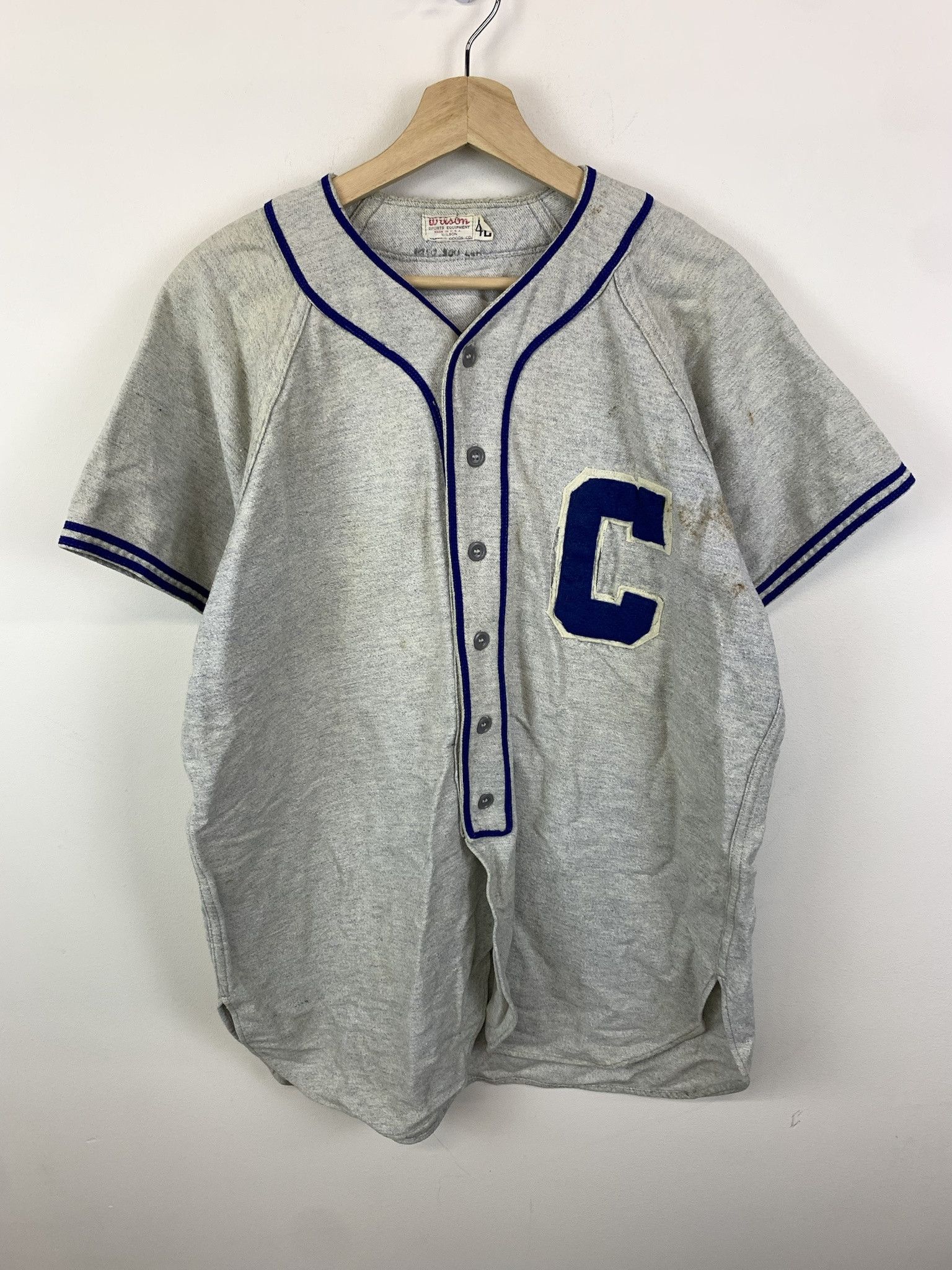 Wilsons 1945 Chicago Cubs Baseball #10 Jersey True Vintage 1940s