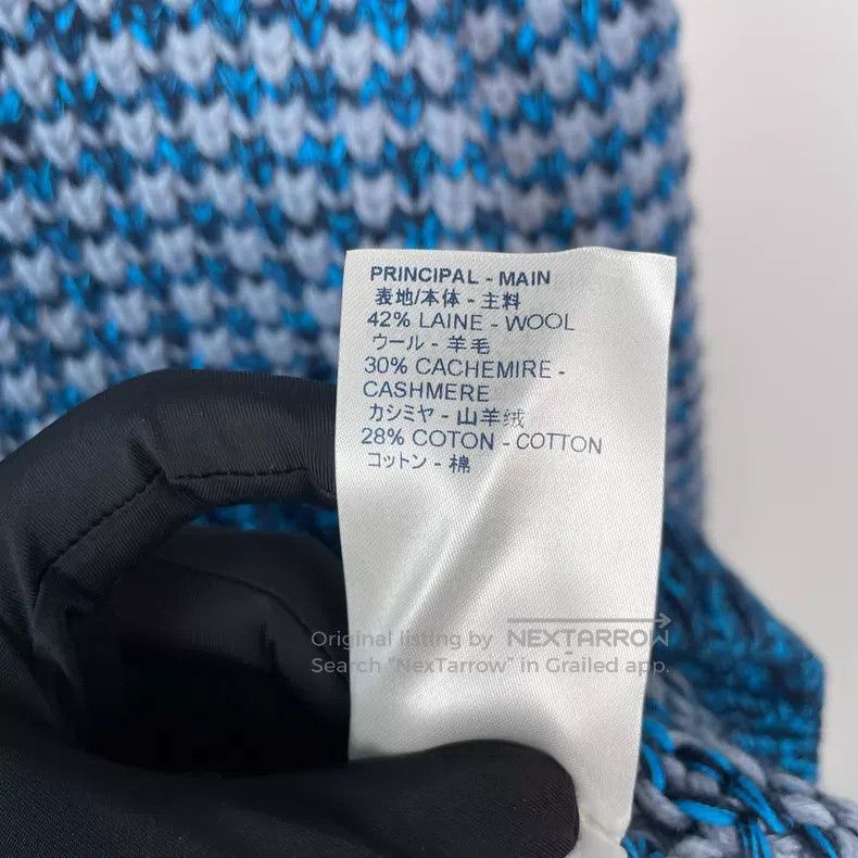 Louis Vuitton Louis Vuitton Blue and white cashmere blend knitted long-s Size US XS / EU 42 / 0 - 7 Thumbnail