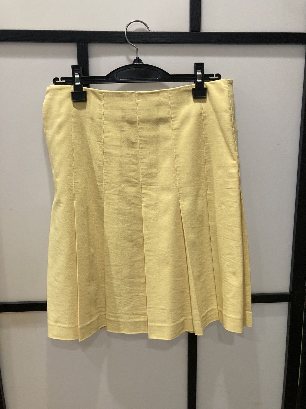Japanese Brand Japanese Designer Archive Runway/Pleated Skirt/ Lemon Yellow Size 27" / US 4 / IT 40 - 3 Thumbnail
