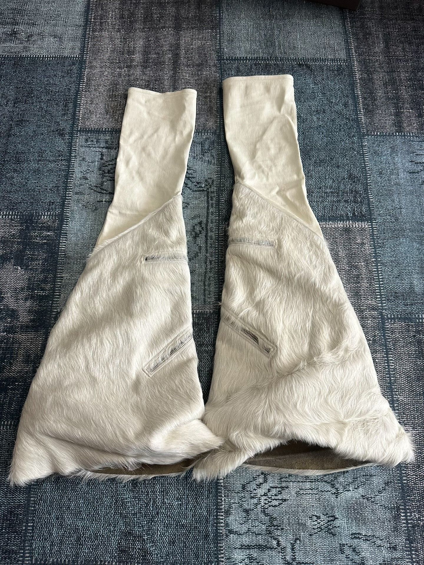 Rick Owens Rick Owens 25 FW Cargoflares White Horsehair Size 37" - 1 Thumbnail