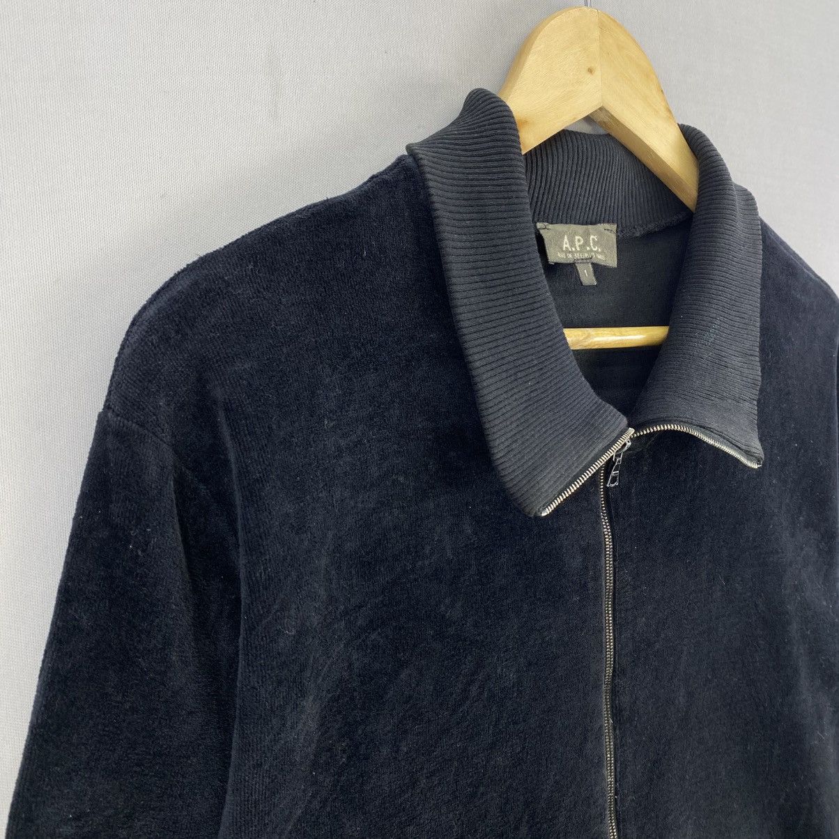 A.P.C. Vintage A.P.C Velvet Zipper Jacket Size US S / EU 44-46 / 1 - 2 Thumbnail
