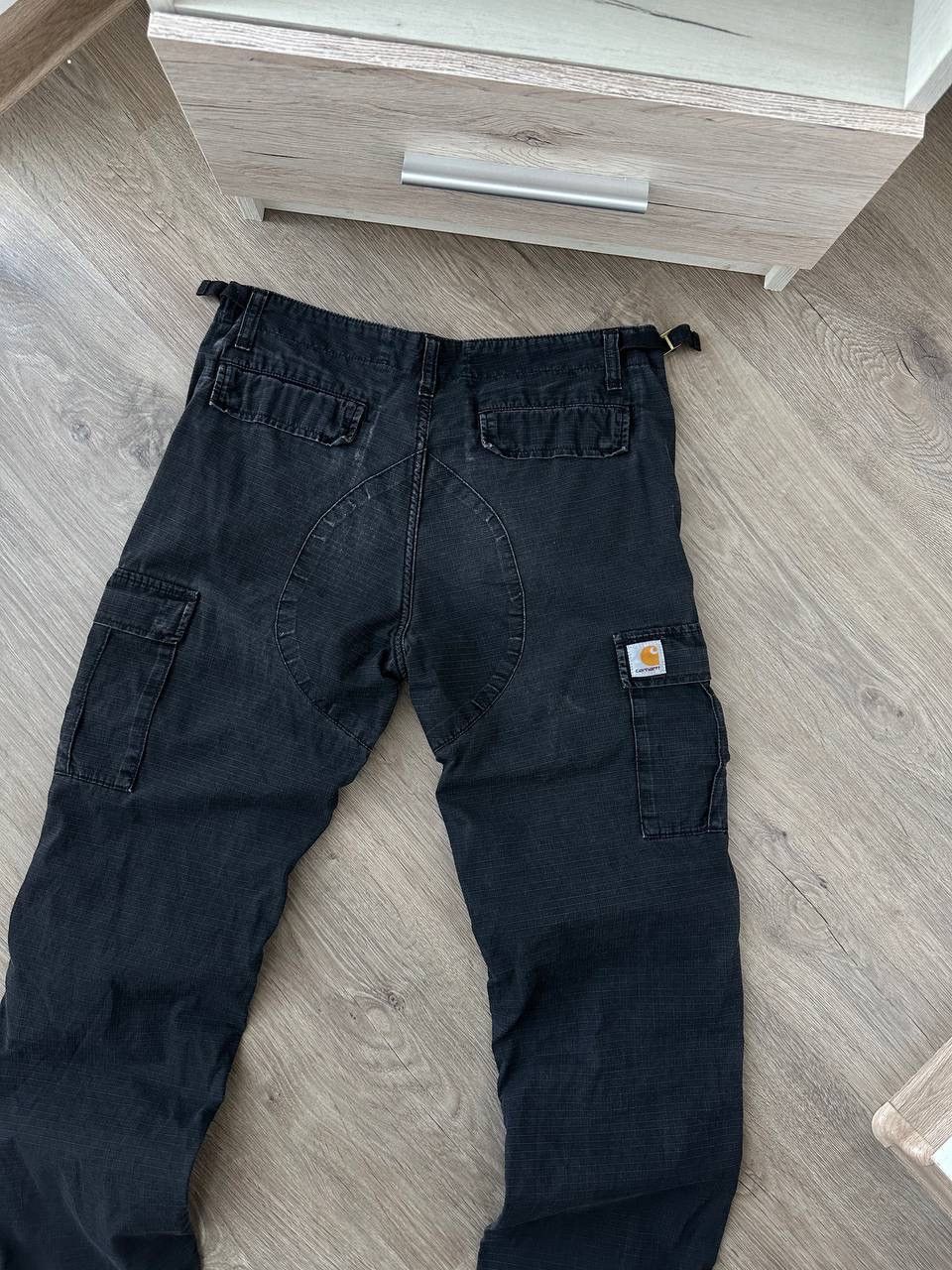 Carhartt × Carhartt Wip × Vintage Vintage Carhartt Cargo Black Pants Size US 30 / EU 46 - 4 Thumbnail