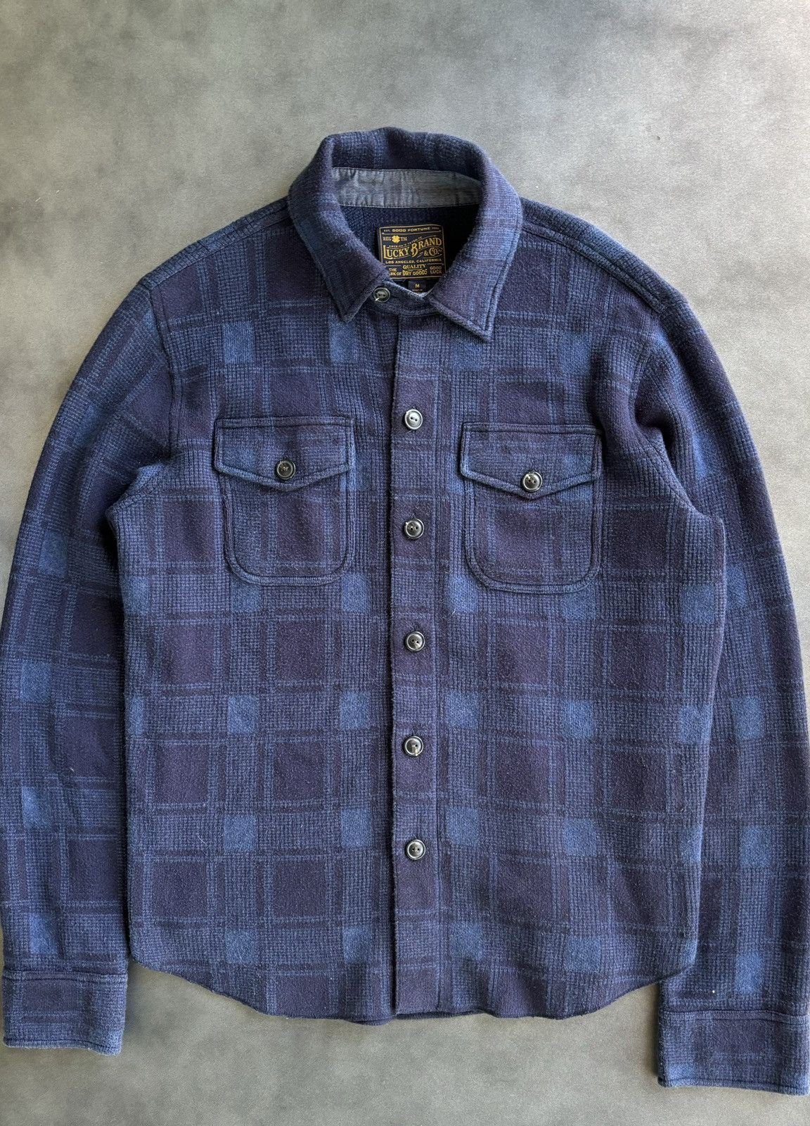 Lucky Brand Lucky Brand Shadow Plaid Flannel Shirt Button Up Checker Men Size US M / EU 48-50 / 2 - 2 Thumbnail