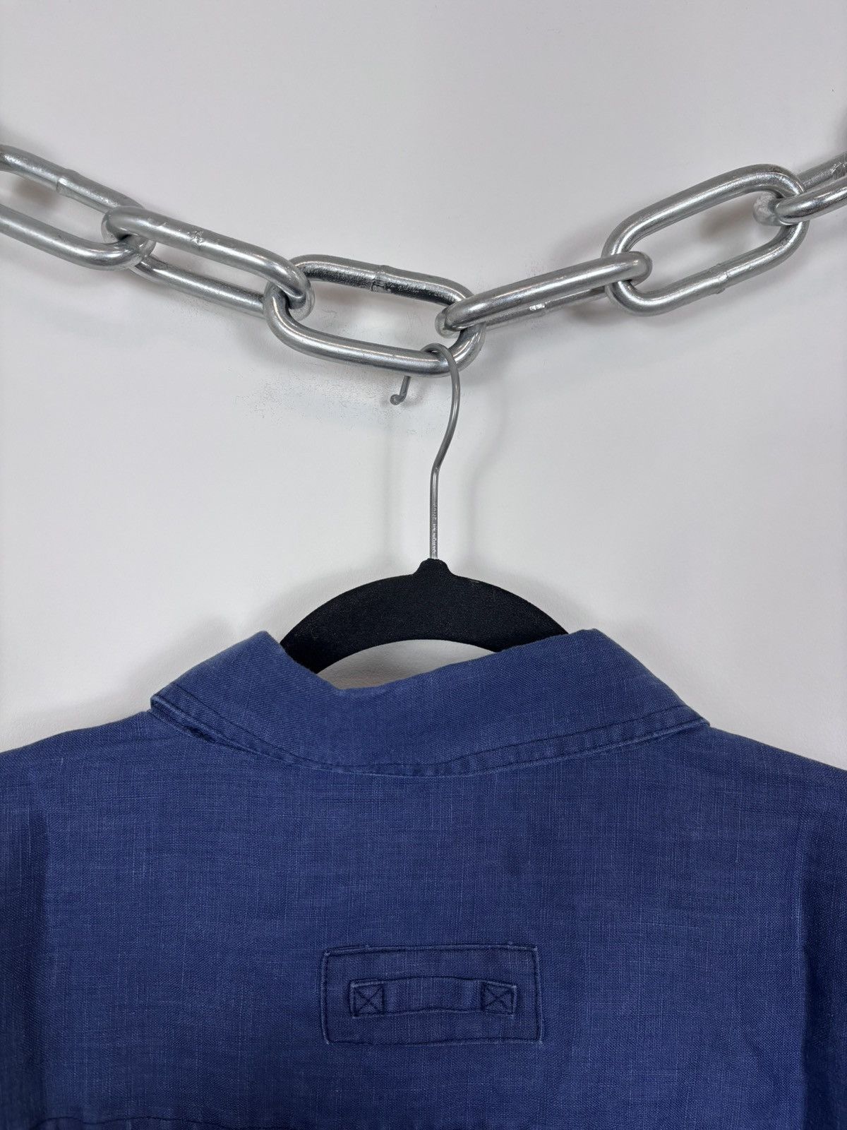 Orvis Vintage Orvis Bush Men’s Blue Linen Short Sleeve Shirt Size US XXL / EU 58 / 5 - 18 Thumbnail