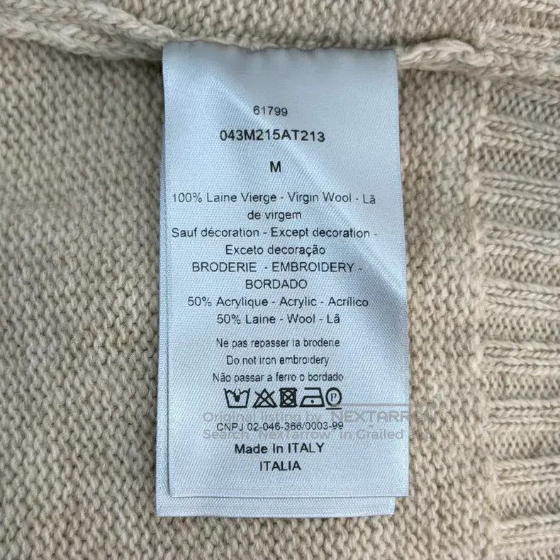 Dior Dior Oatmeal letter embroidery cardigan coat Size US M / EU 48-50 / 2 - 6 Thumbnail