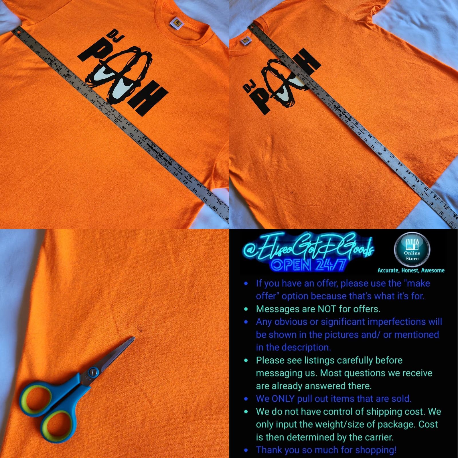 Vintage VINTAGE Grand Theft Auto GTA V DJ Pooh Rockstar Games 2013 Rare Orange 2XL Promo T-Shirt Shirt Mens Short Sleeve Crew Ne... Size US XXL / EU 58 / 5 - 8 Thumbnail