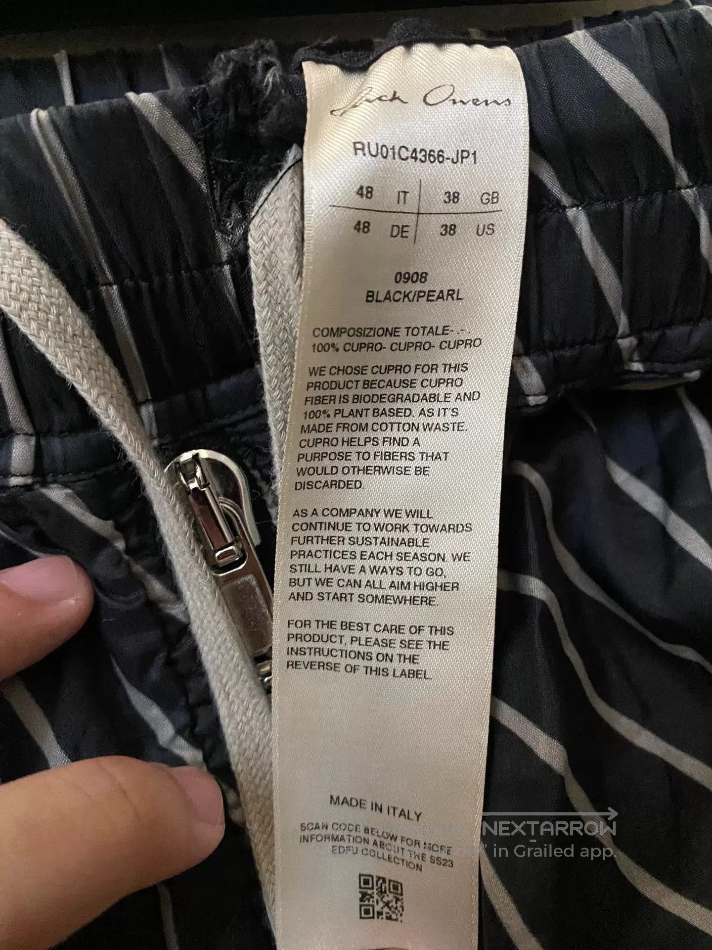 Rick Owens rick owens 23ss striped wide. Size US 38 / EU 54 - 3 Thumbnail